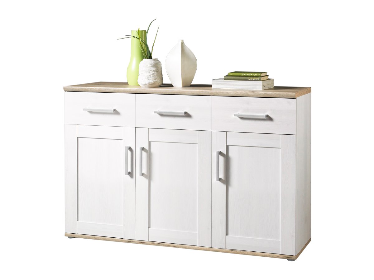 Sideboard 3 türig San Remo Eiche - Sibiu Lärche 140 cm - ROMANCE Sideboard 3 türig San Remo Eiche - Sibiu Lärche 140 cm - ROMANCE