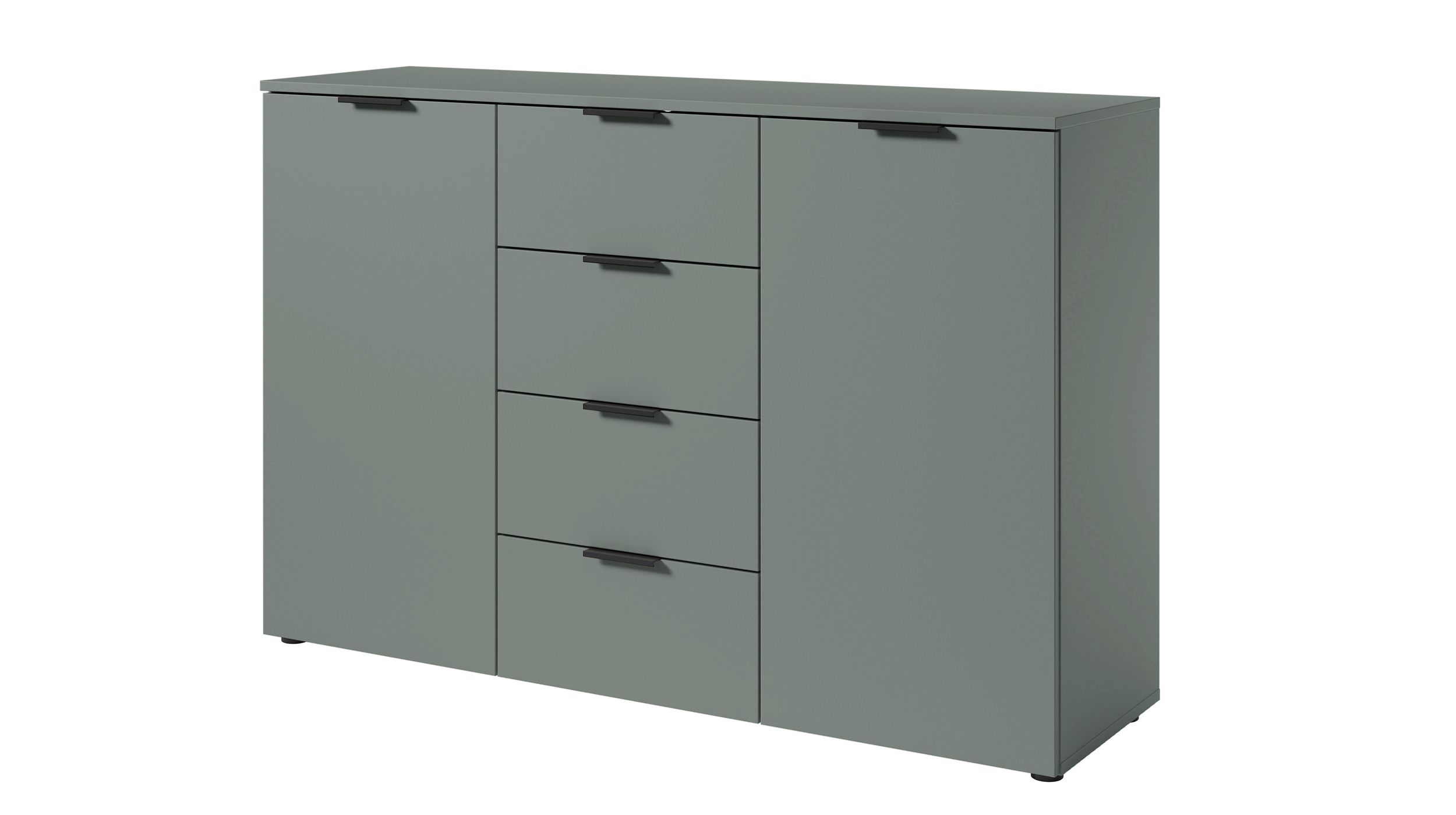 Kommode mit 4 Schubladen grün 135 x 40 cm - LINZ Kommode mit 4 Schubladen grün 135 x 40 cm - LINZ