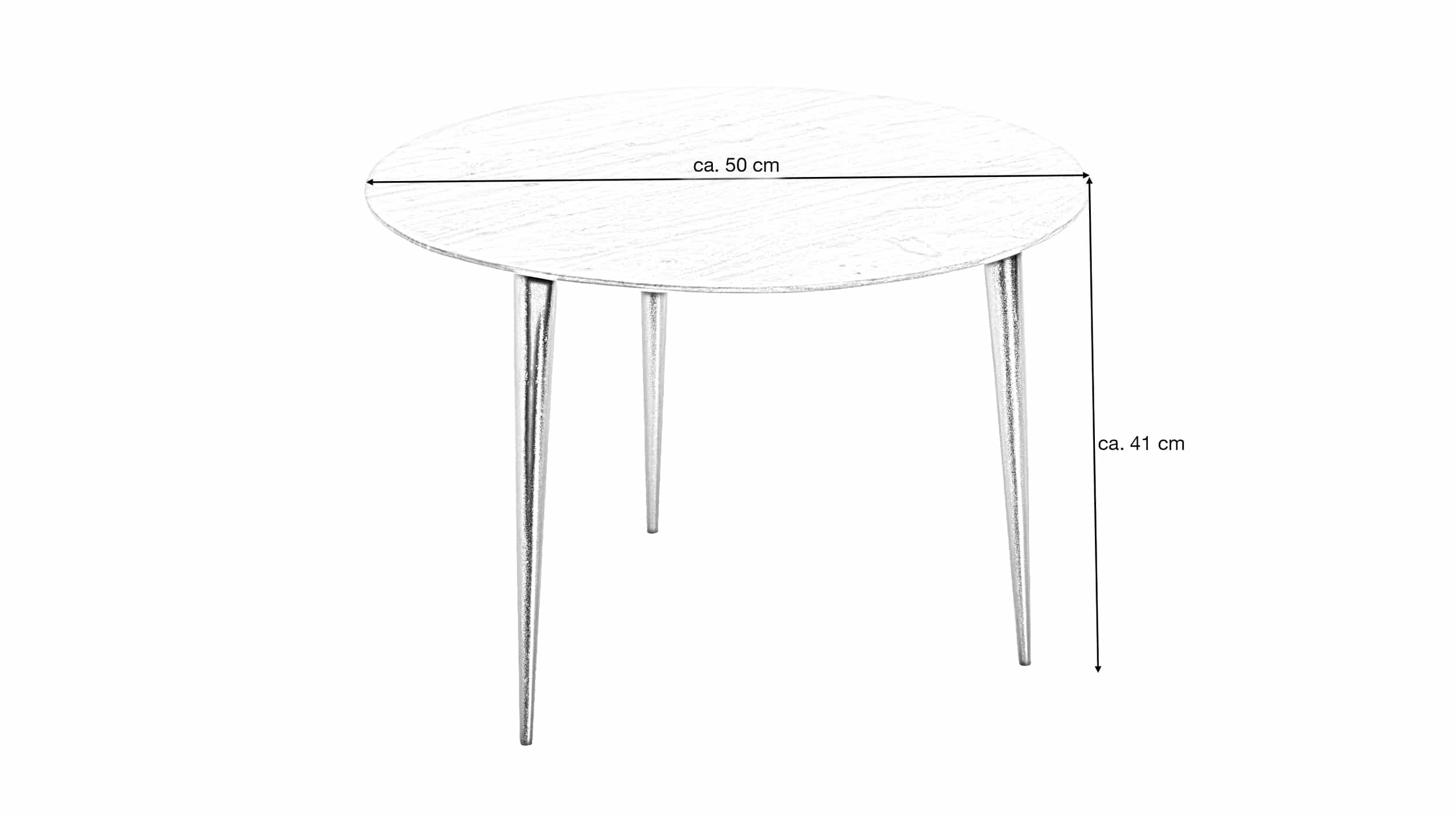 Beistelltisch massivholz Akazie rund 50 x 41 cm - KALKUTTA 