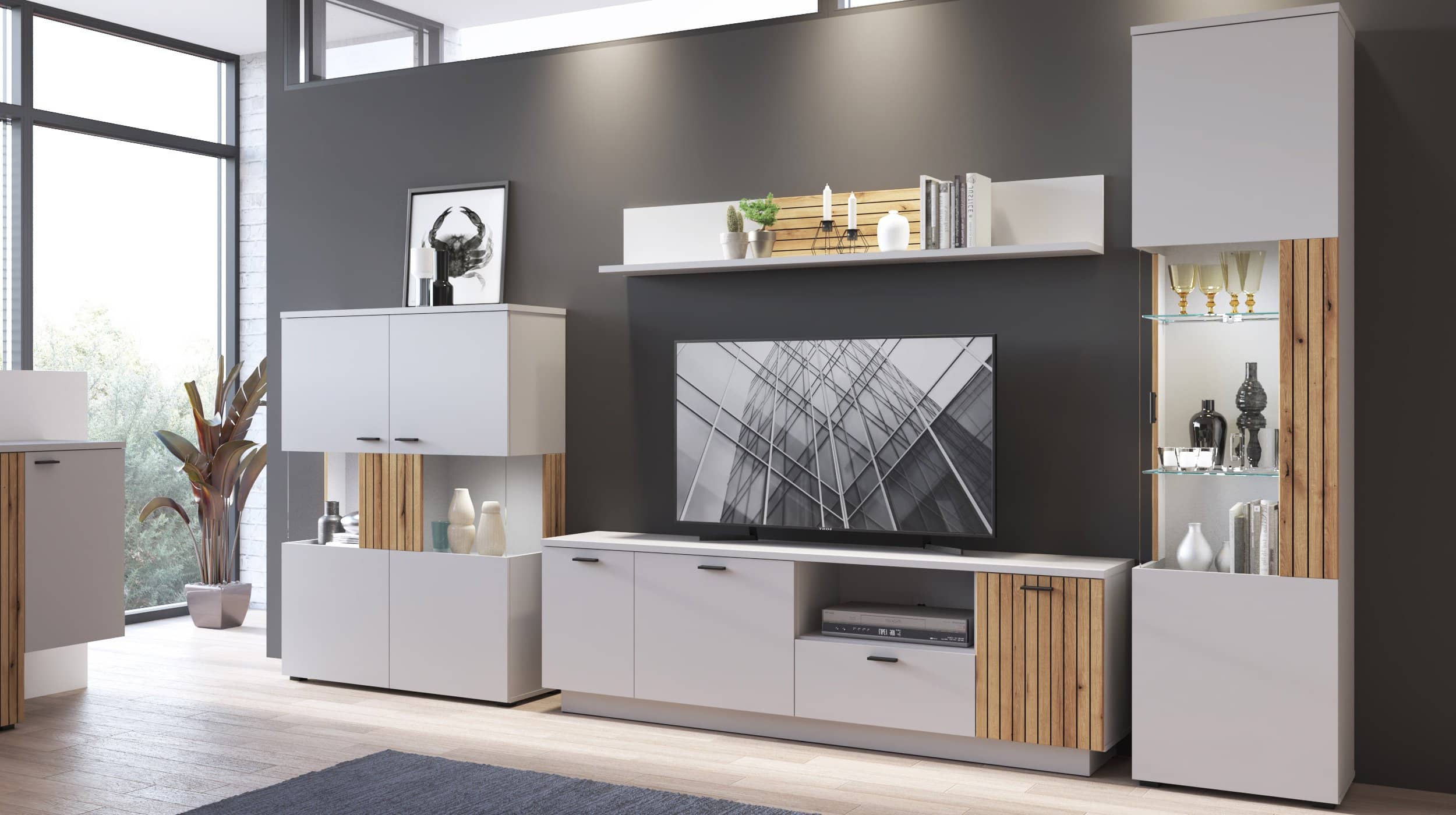 Wandboard lichtgrau - Coast Evoke Eiche 160 cm - ALVERNO