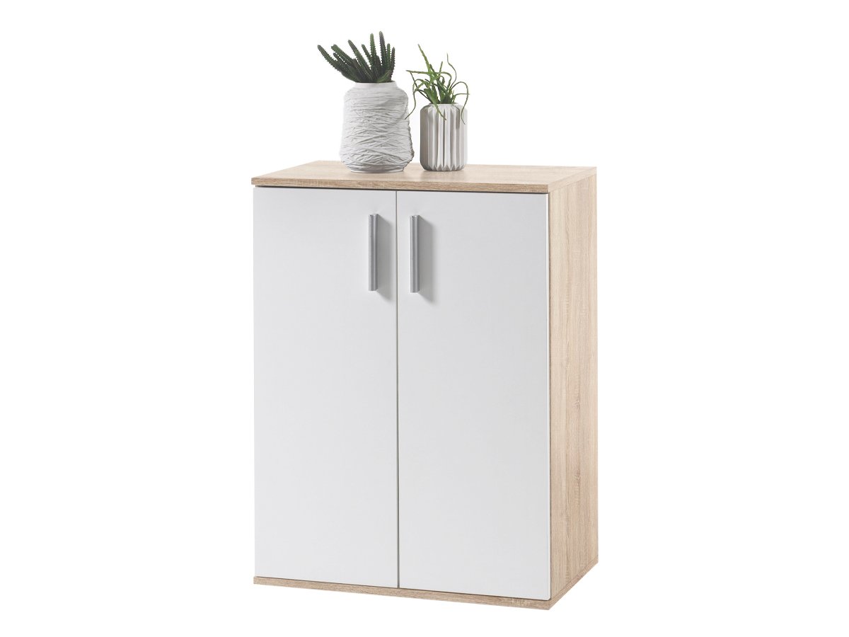Kommode Sonoma Eiche - weiß 60 cm - BOBBY Kommode Sonoma Eiche - weiß 60 cm - BOBBY