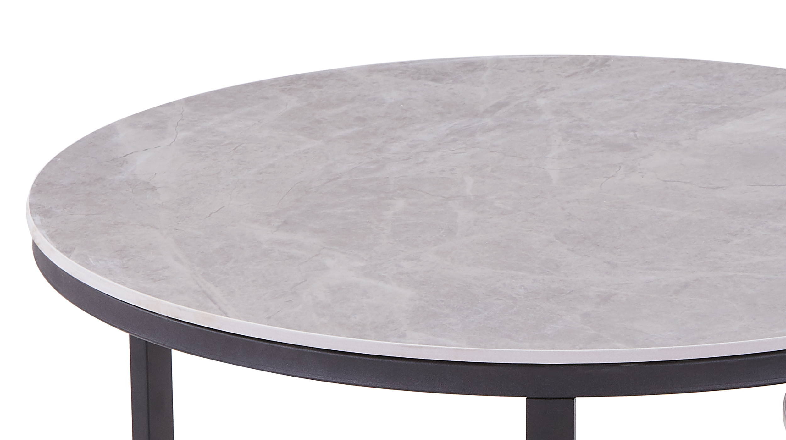 Couchtisch 2er-Set Keramik grau - 70 cm - 50 cm - AMLEKA