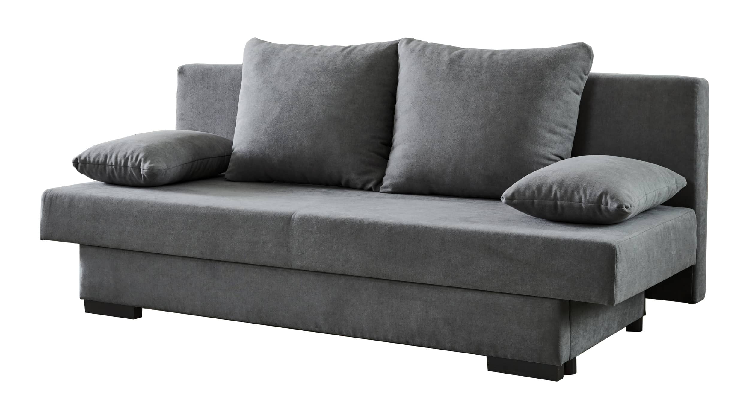 Schlafsofa anthrazit mit Bettkasten 190 x 83 cm - GRONINGEN Schlafsofa mit Bettkasten anthrazit 137 x 190 cm - GRONINGEN
