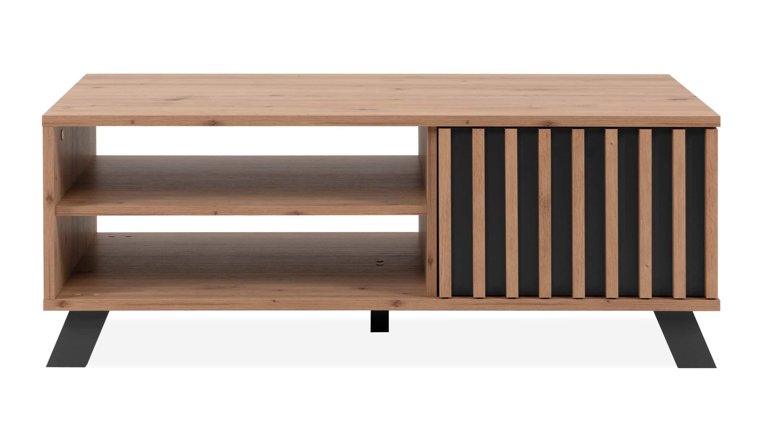 Couchtisch Artisan Eiche - anthrazit 138 x 40 cm - MEDAN Couchtisch Artisan Eiche - anthrazit 138 x 40 cm - MEDAN