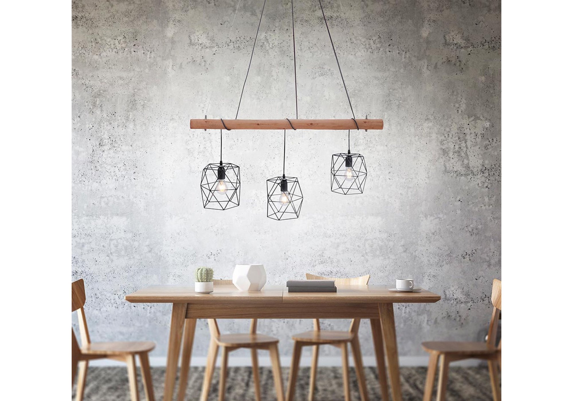 Pendelleuchte 120 cm - Lampengitter schwarz - EDGAR