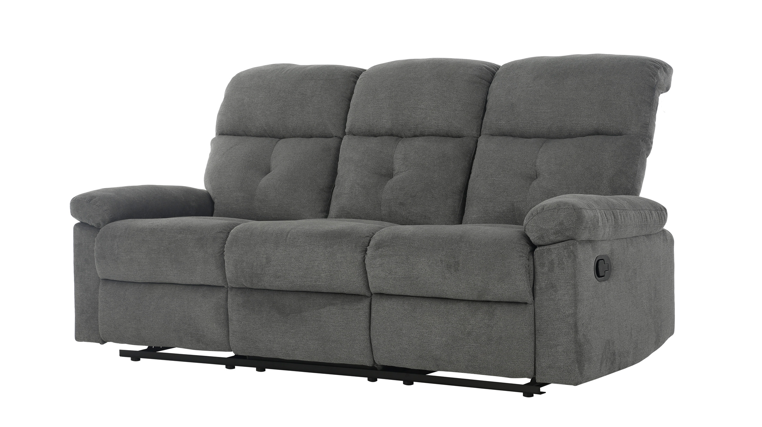 Einzelsofa Microfaser grau 189 cm - Relaxfunktion - RIVERA Einzelsofa Microfaser grau 189 cm - Relaxfunktion - RIVERA