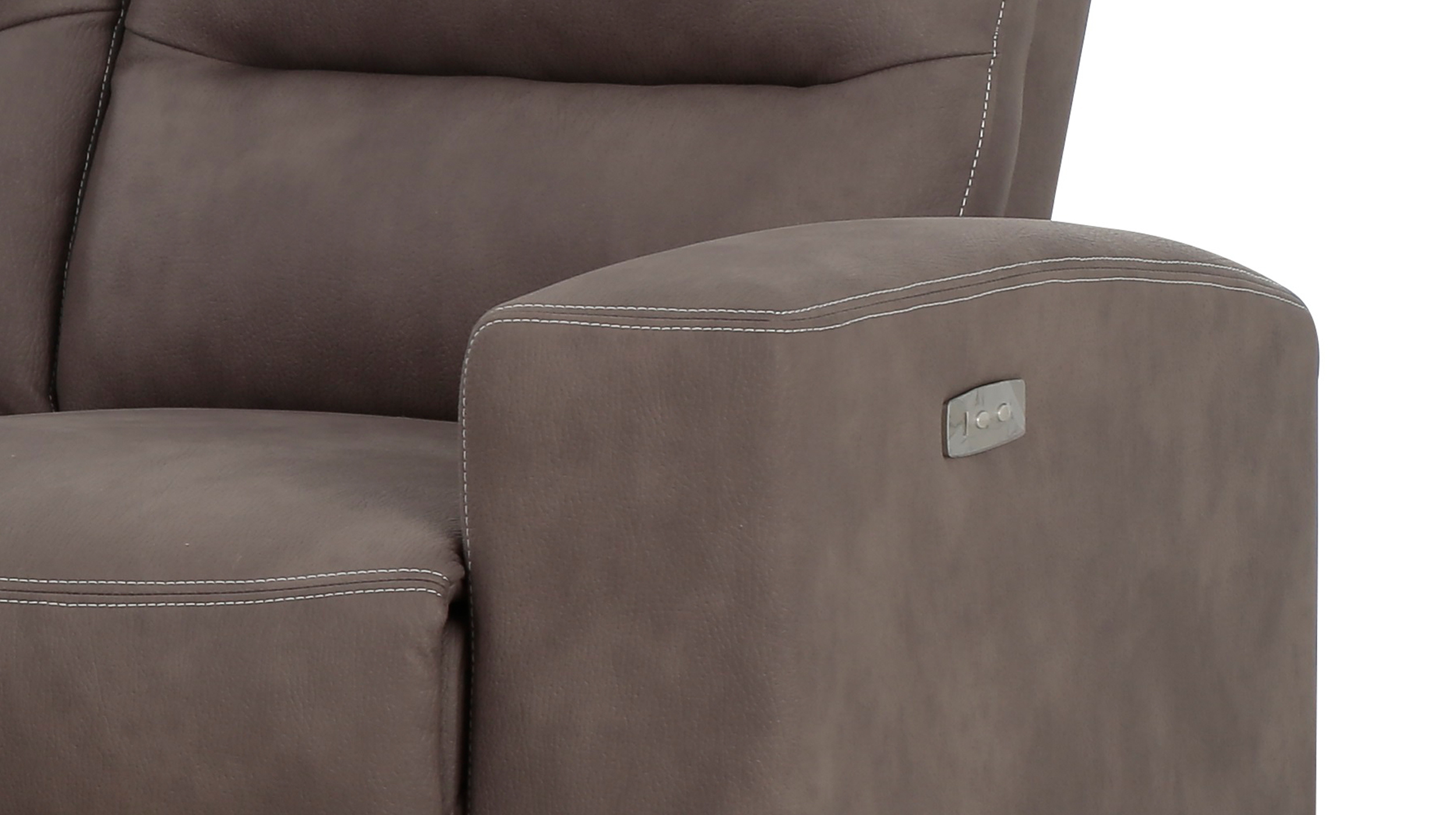 Ecksofa braun 216 x 156 cm mit Relaxfunktion Federkern - PALINA