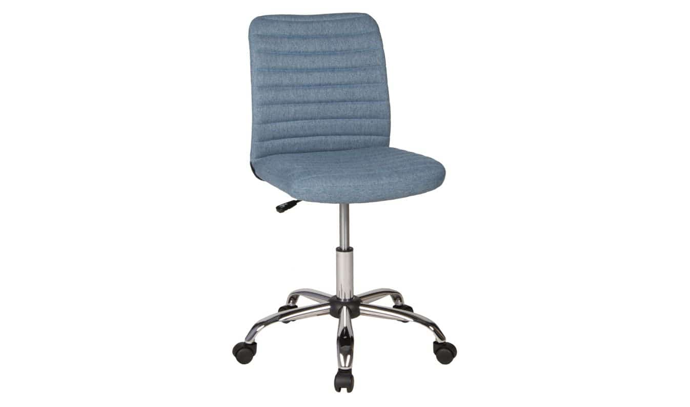 Bürostuhl Drehstuhl höhenverstellbar Microfaser blau - MILO Bürostuhl Drehstuhl höhenverstellbar Mikrofaser blau - MILO