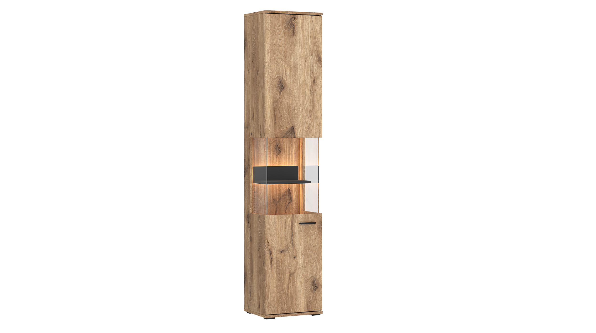 Vitrine mit Beleuchtung Viking Eiche Breite 40 cm - PARDOO Vitrine mit Beleuchtung Viking Eiche Breite 40 cm - PARDOO