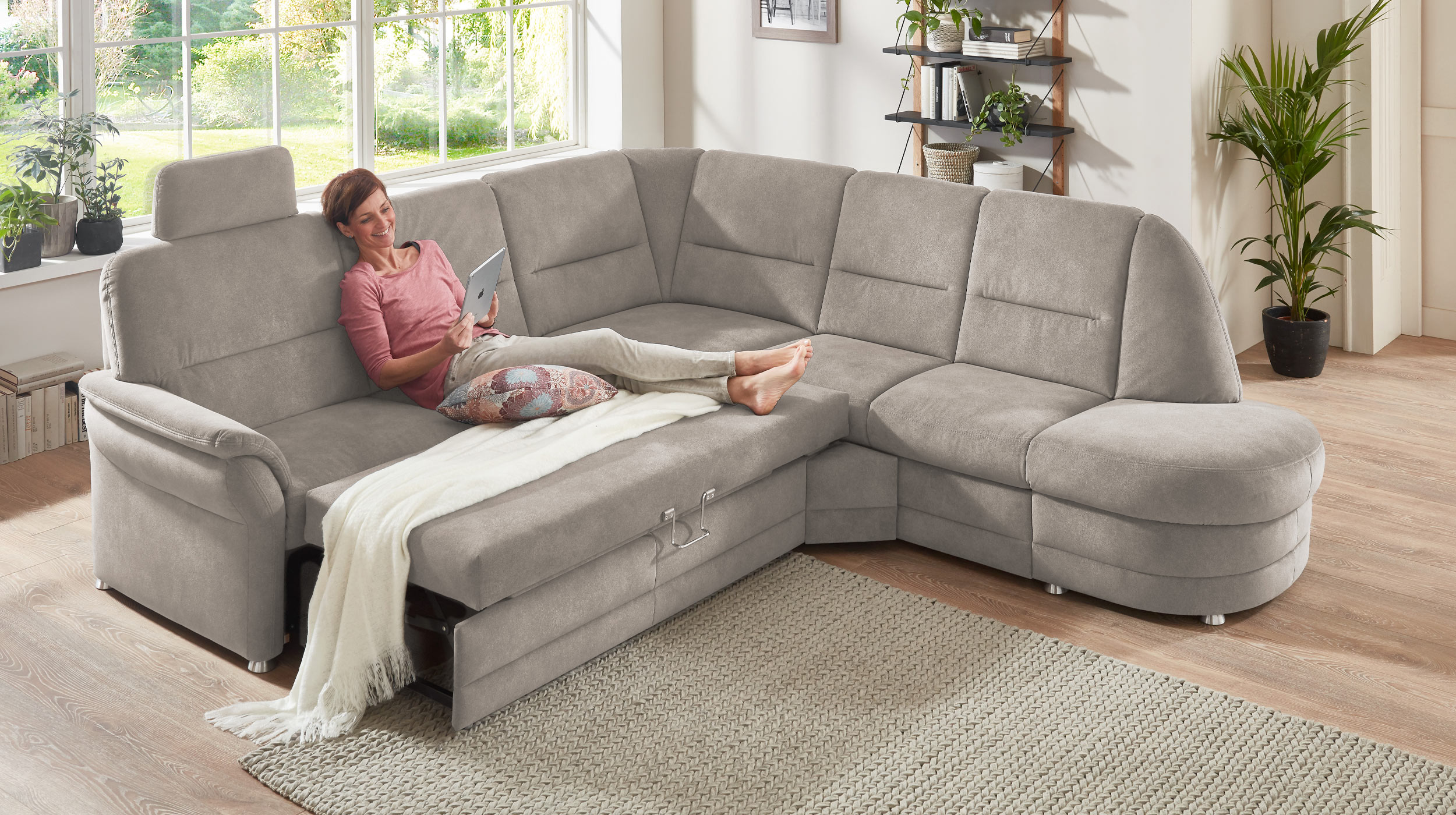 Couchliebe® Wohnlandschaft planbar - saddle alu - Premium Version Q+ - HERMASO
