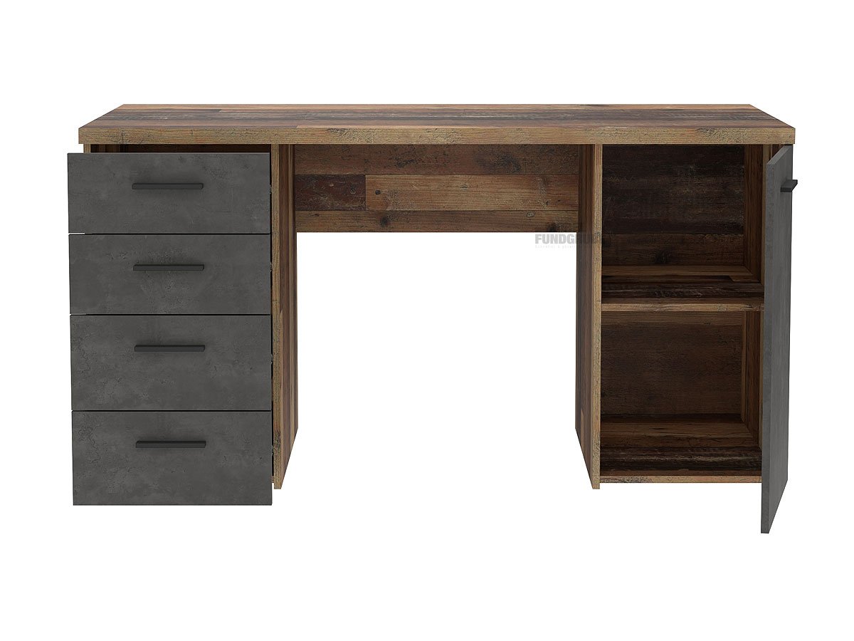 Computerschreibtisch Old Wood - grau 145 cm - NET