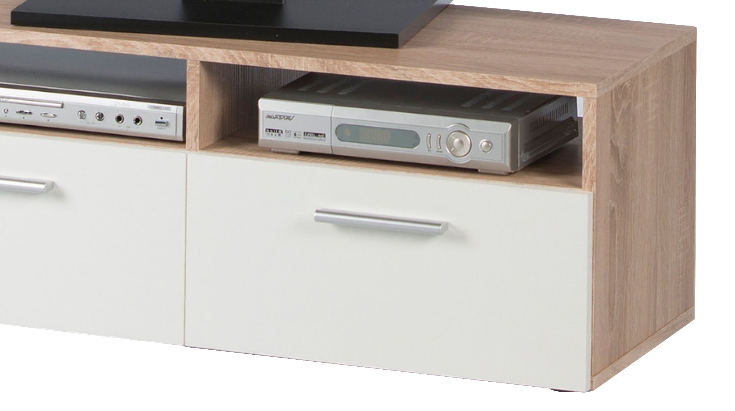 TV-Lowboard Artisan Eiche - weiß - 95 cm - RANA