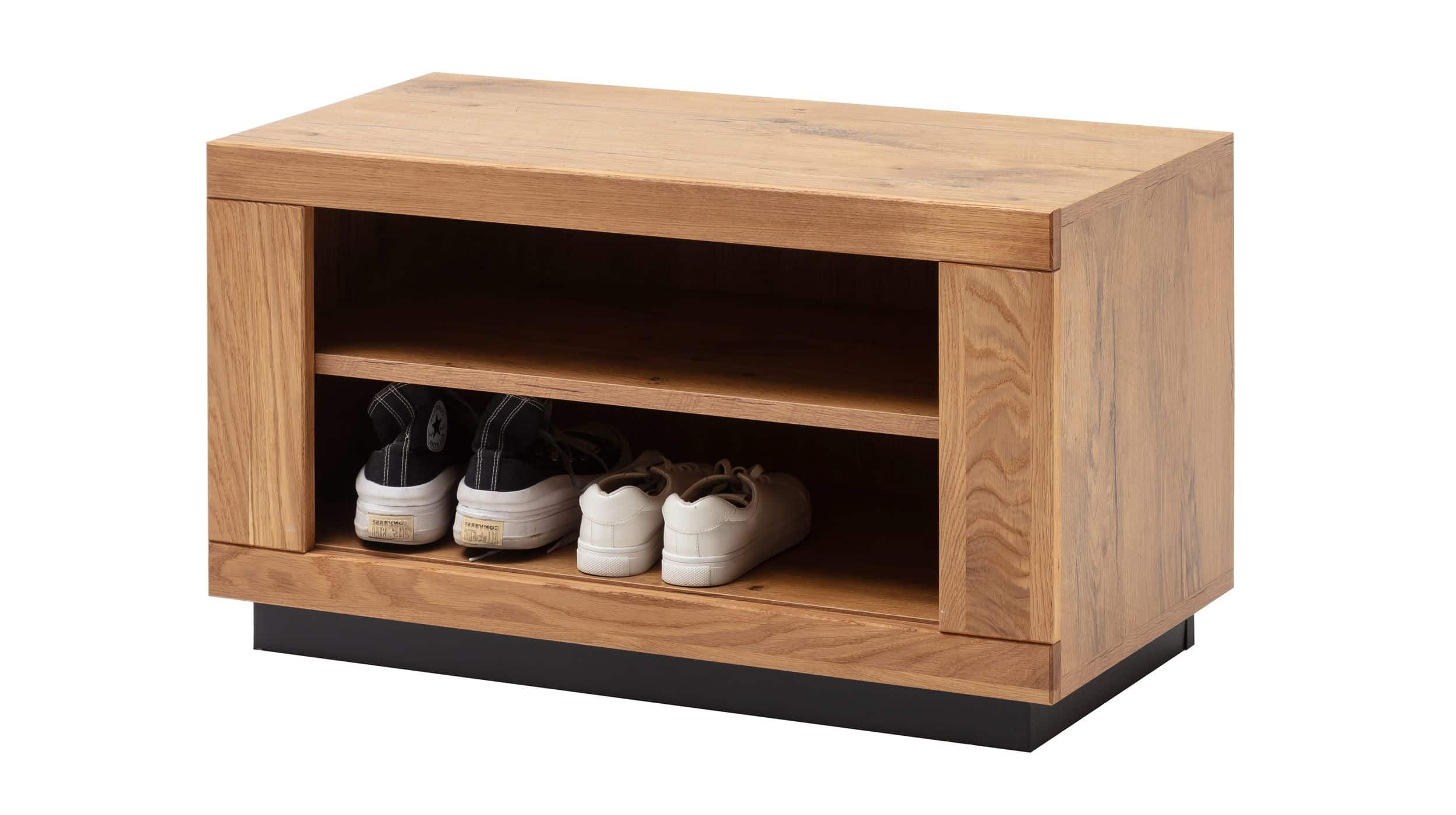 Garderobenbank Wildeiche teilmassiv geölt 80 cm - GRENO Garderobenbank Wildeiche teilmassiv geölt 80 cm - GRENO
