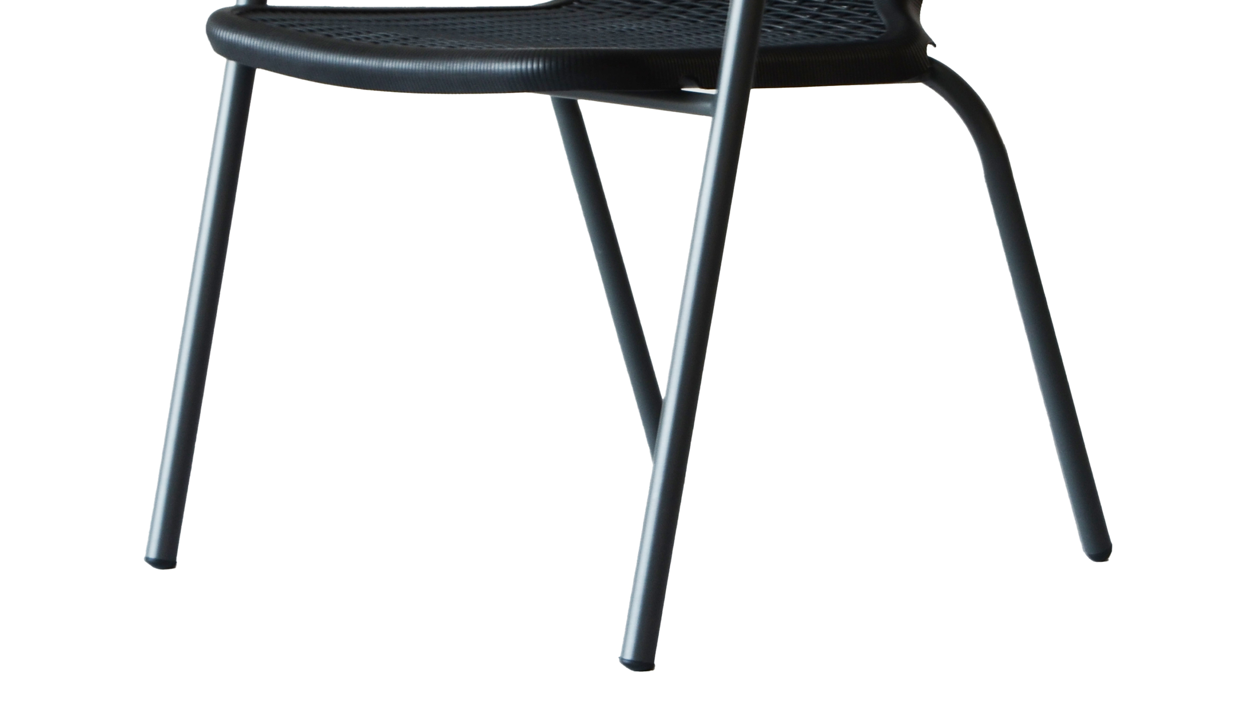 Gartenstuhl Rattan Optik anthrazit 54 x 59 cm - TANO