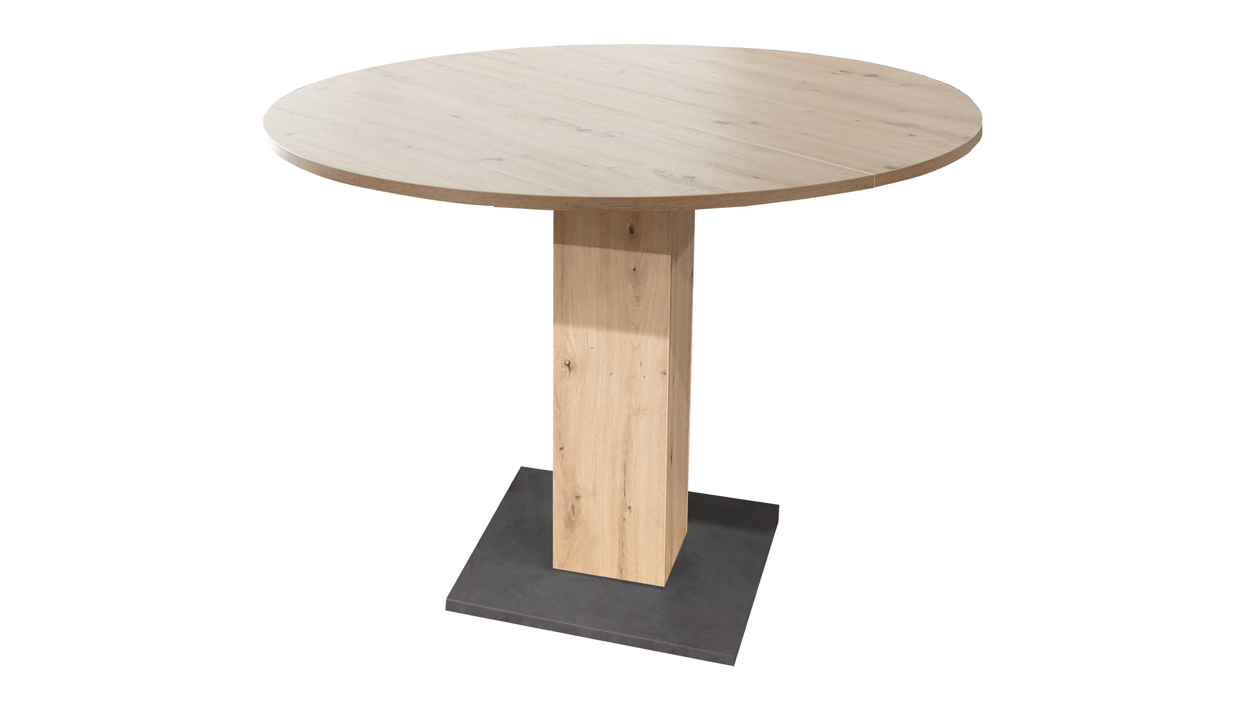 Esstisch rund ausziehbar 90 cm Asteiche - TAP Esstisch rund ausziehbar 130 cm Asteiche - TAP