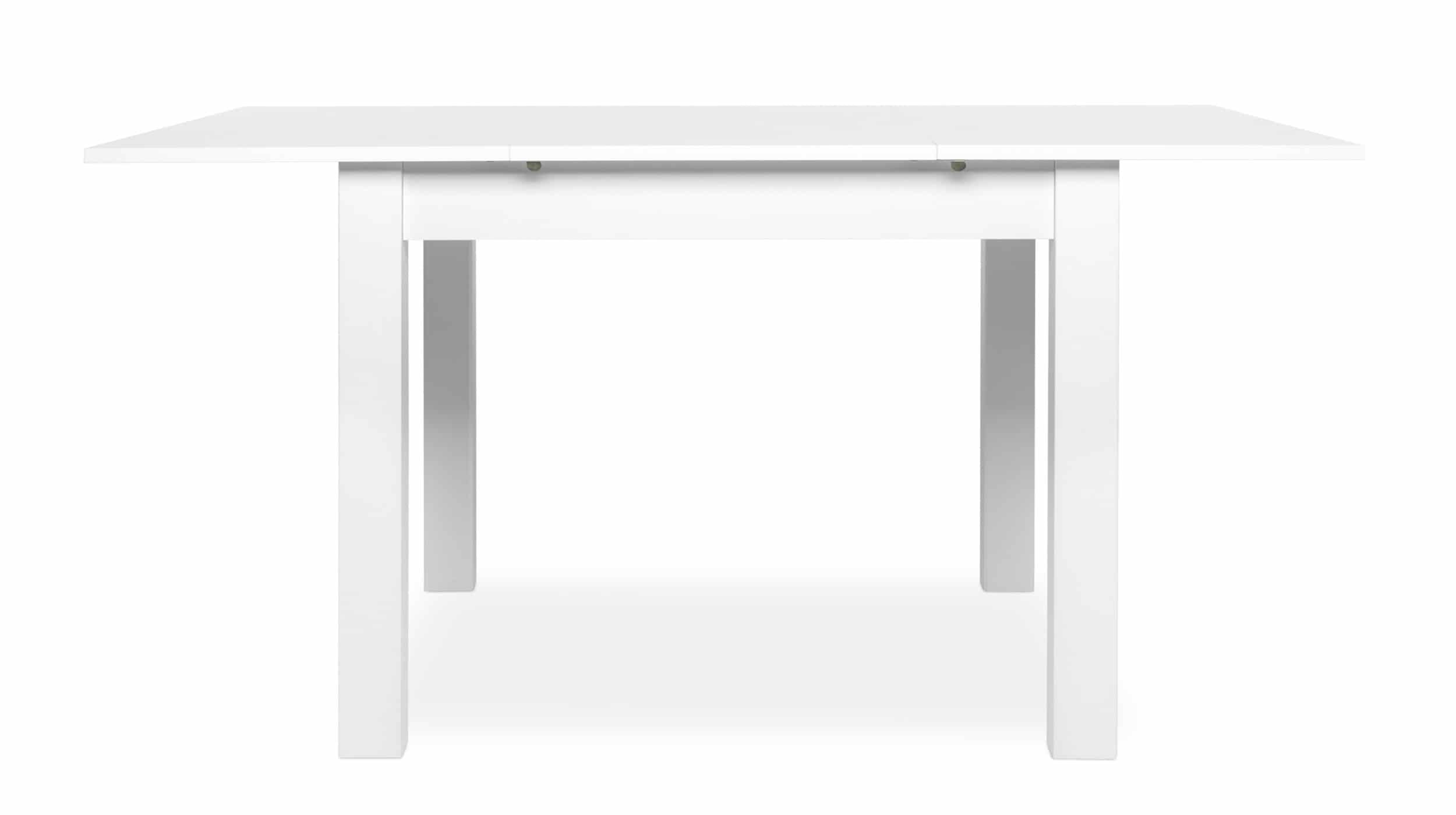 Esstisch 80 - 120 cm ausziehbar weiß - COBURG