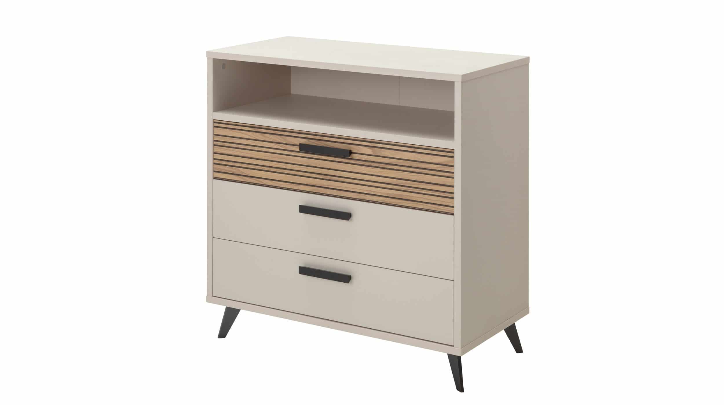 Kommode mit 3 Schubladen Eiche - beige - 92 x 45 cm - BRAVO Kommode Eiche - beige - 92 x 95 cm - BRAVO