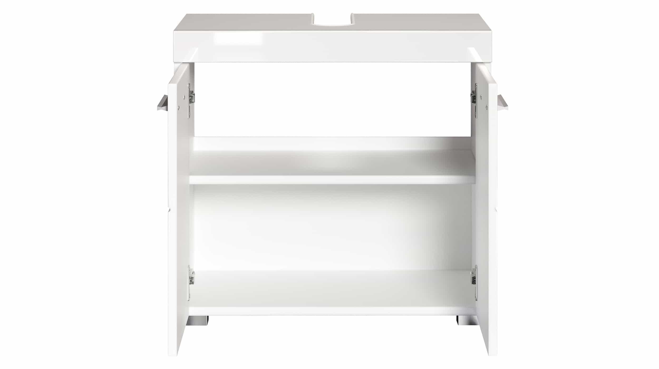 Waschbeckenunterschrank weiß hochglanz 60 cm - AMANDA