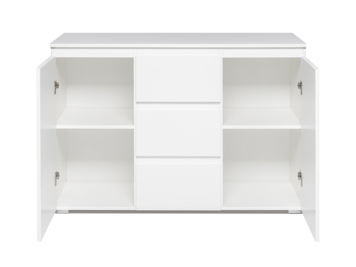 Kommode mit 3 Schubladen weiß matt 120 cm - IMAGE