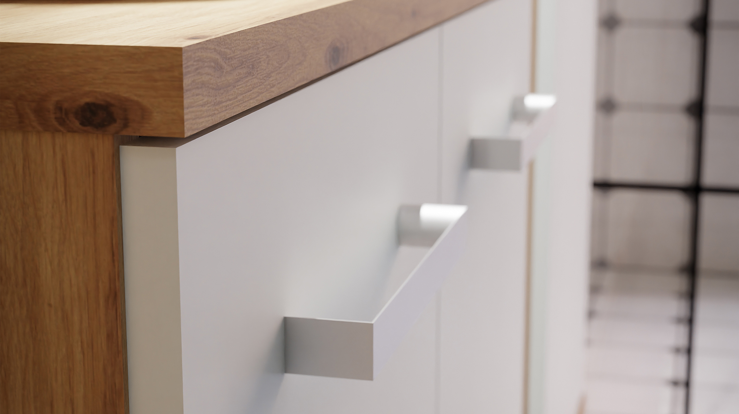 Waschbeckenunterschrank lichtgrau - Artisan Eiche - VERIS