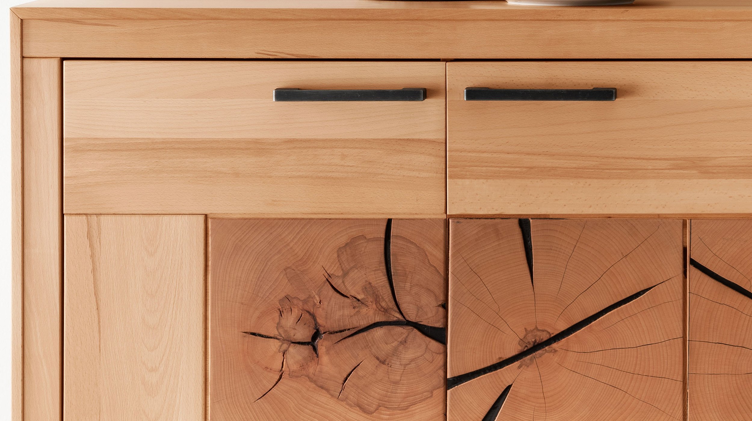Sideboard mit 3 Türen Kernbuche massiv - 171 cm - LUIS