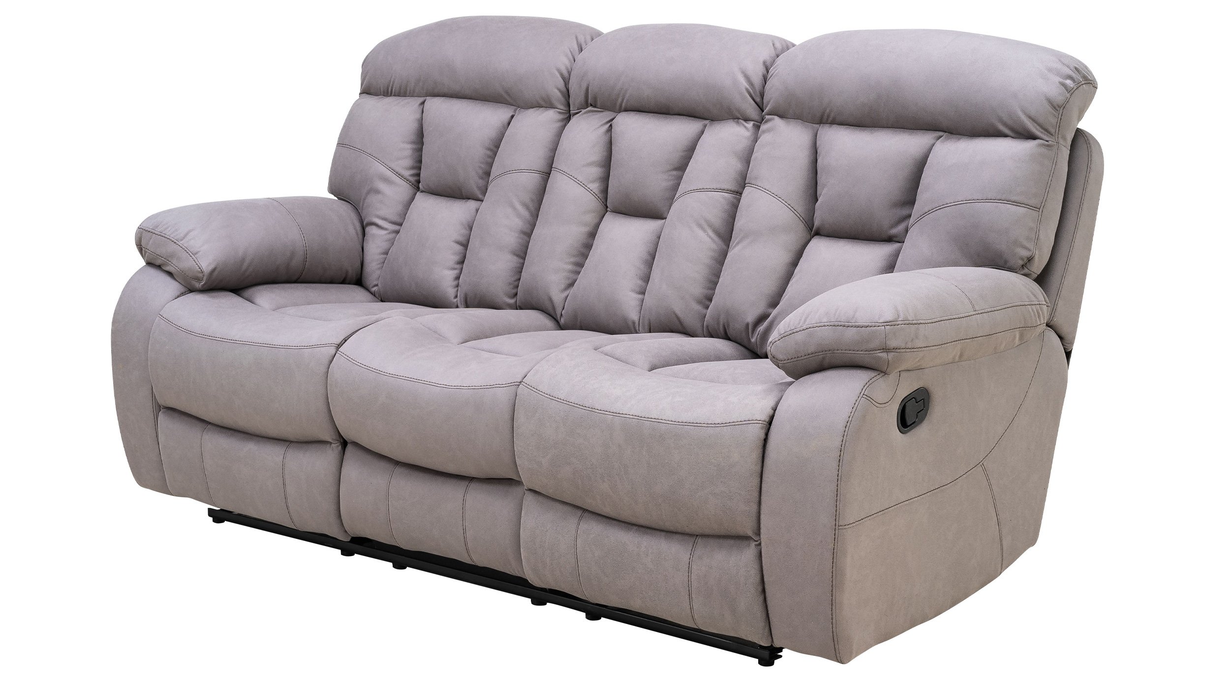 Einzelsofa Microfaser grau 213 cm - Relaxfunktion - SABINO Einzelsofa Microfaser grau 213 cm - Relaxfunktion - SABINO