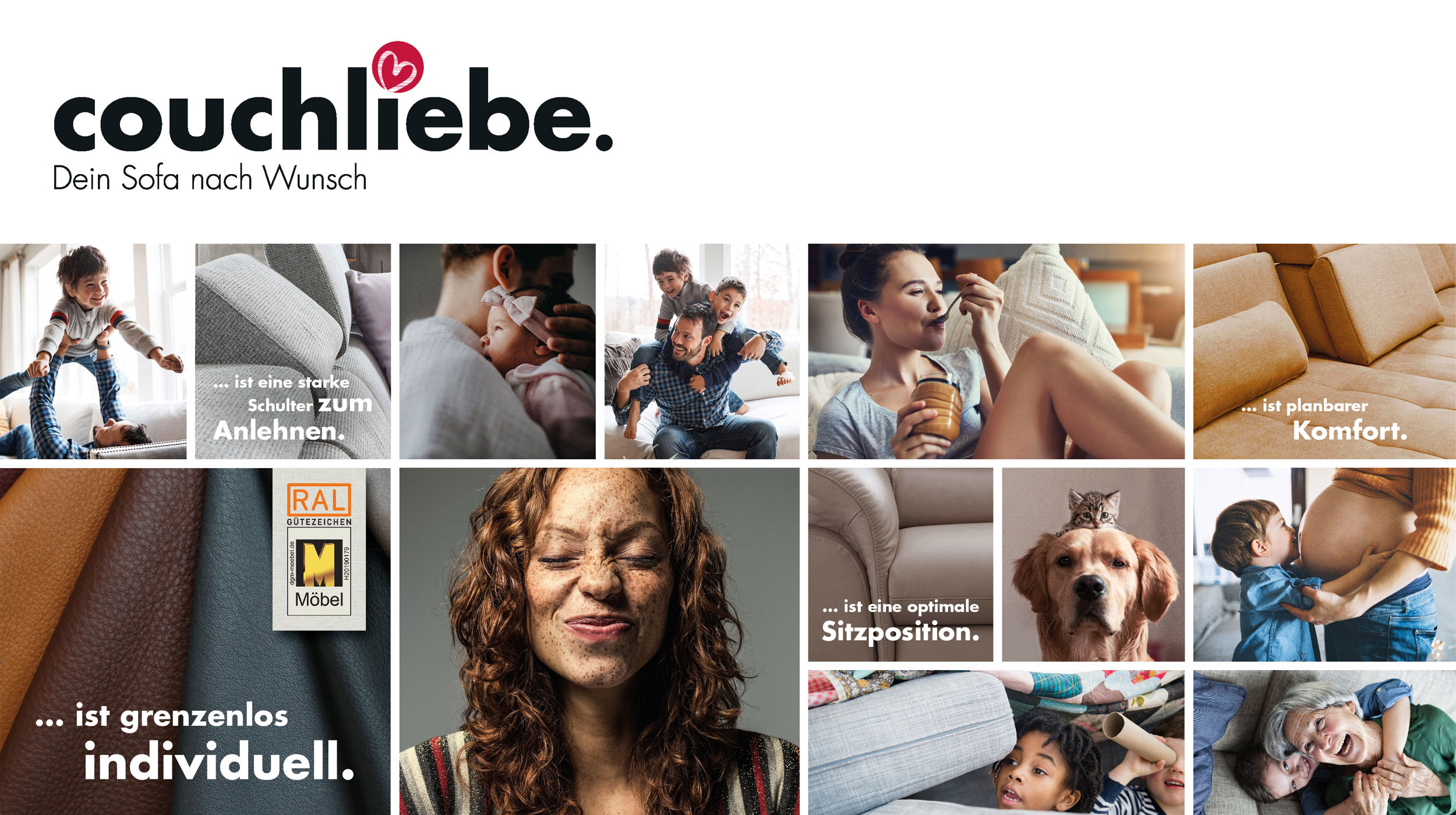 Couchliebe® Wohnlandschaft planbar - anthrazit - Premium Version - STICK