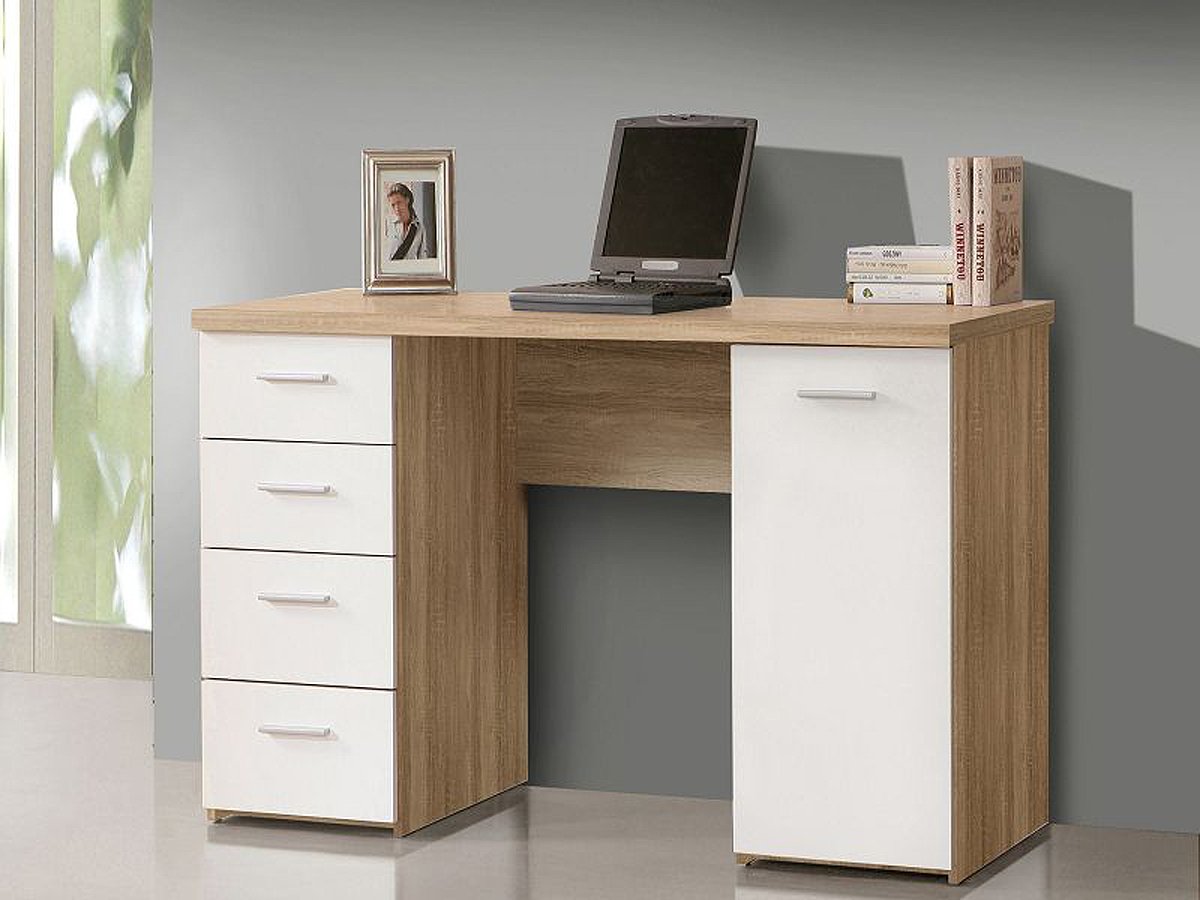 Computerschreibtisch Sonoma Eiche/weiß 145 cm - NET
