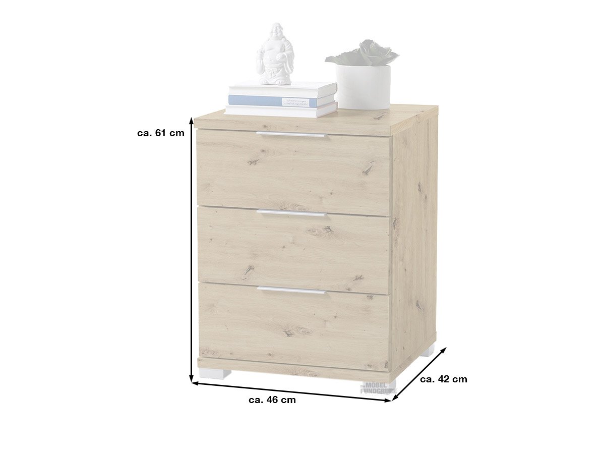 Nachttisch Artisan Eiche 46 cm x 42 cm - UNIVERSAL