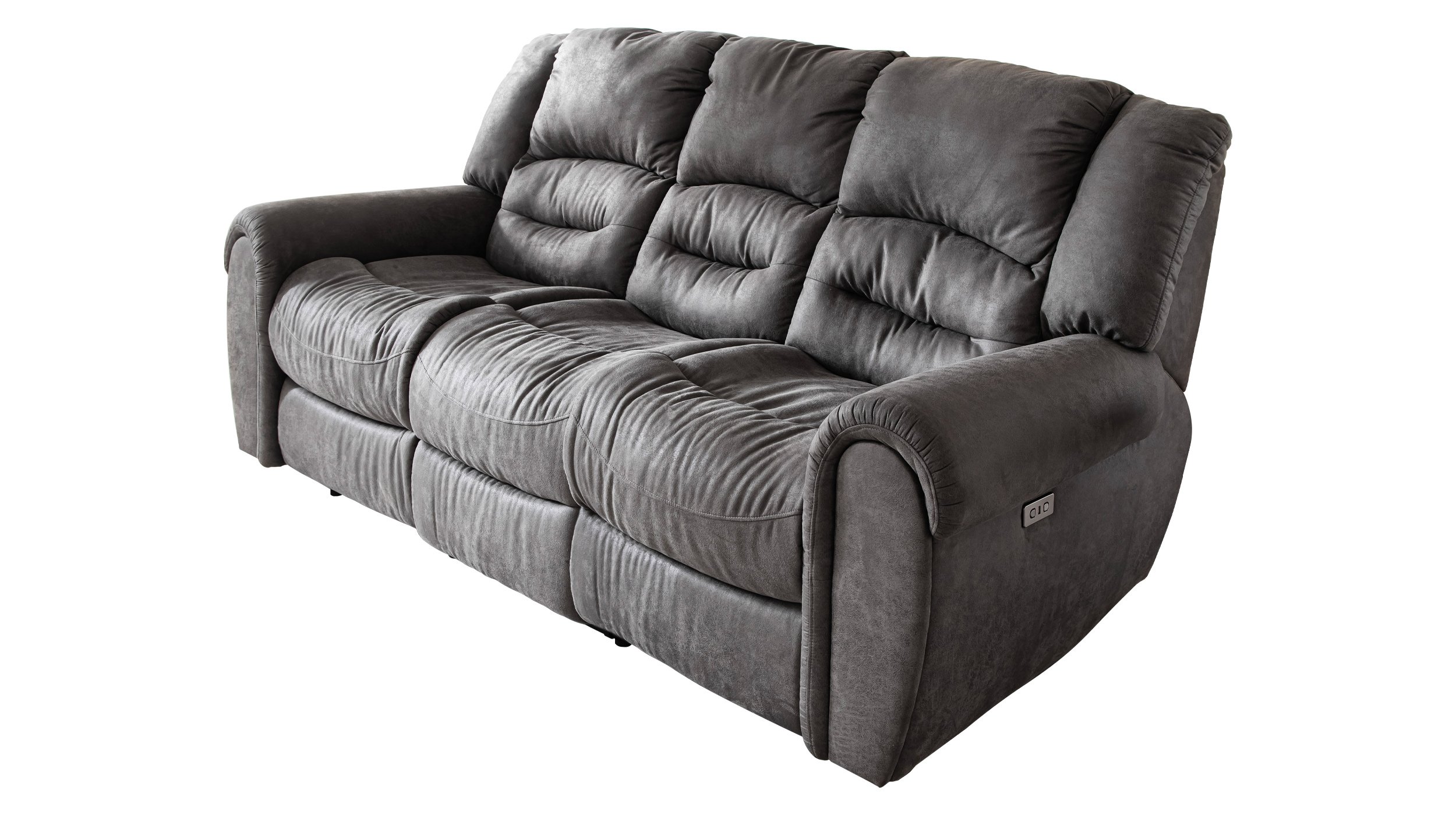 Einzelsofa 3-Sitzer grau 203 cm - Relaxfunktion - PABLO Einzelsofa 3-Sitzer grau 203 cm - Relaxfunktion - PABLO