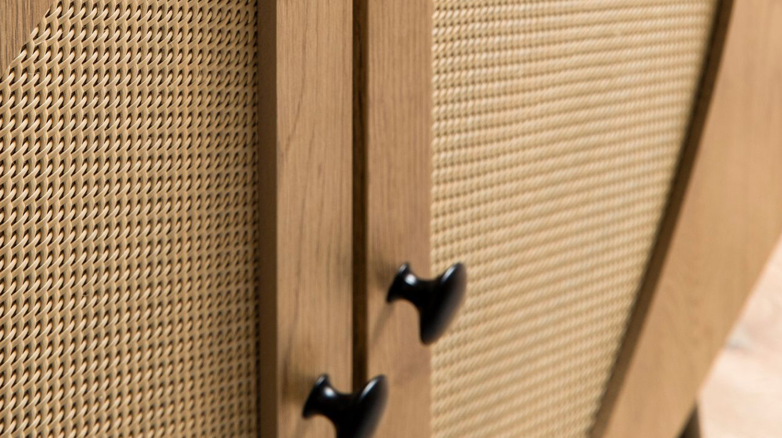 Kommode Eiche Holzdekor - Rattan 80 cm x 39 cm - RATVAN