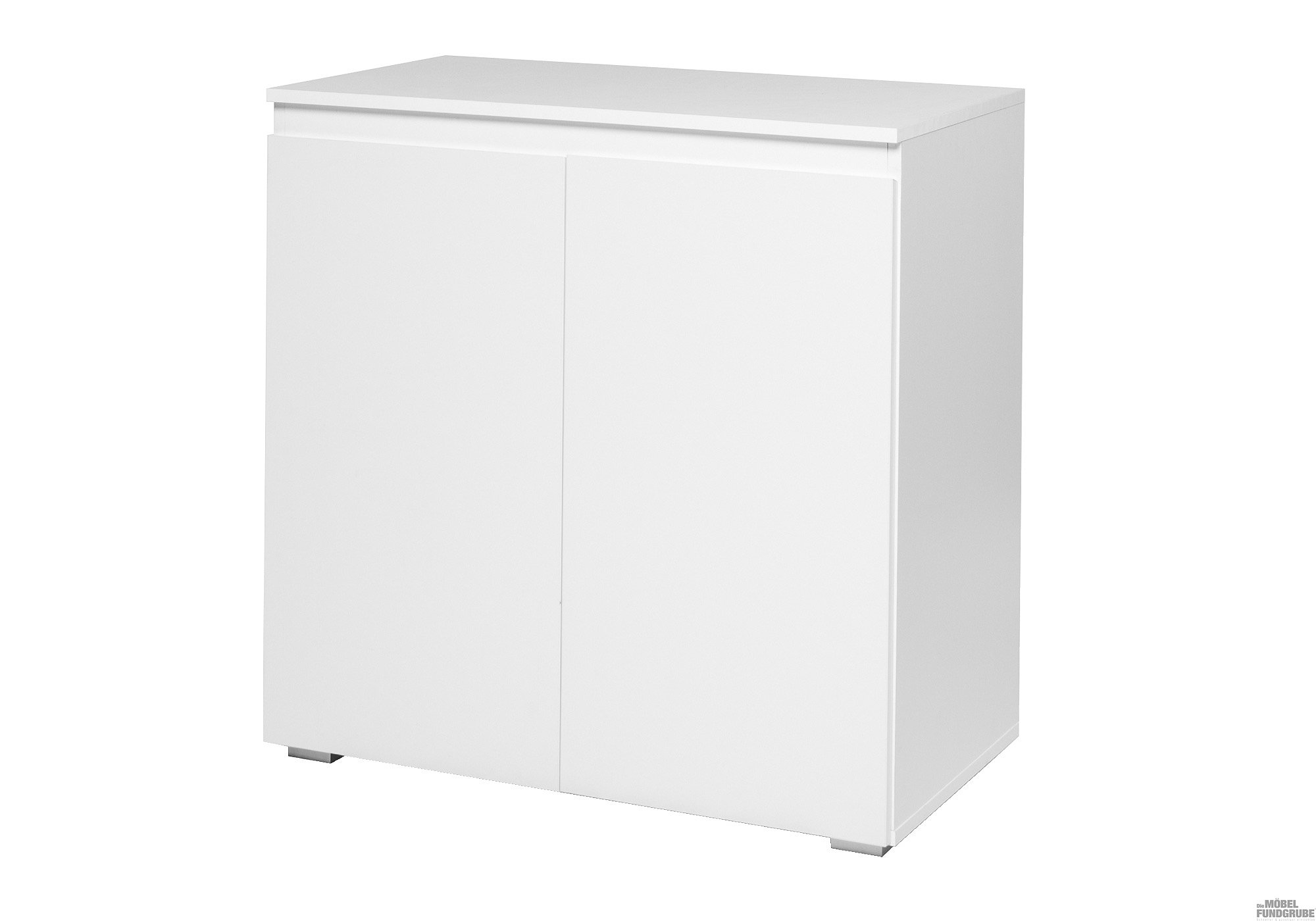 Kommode mit 2 Schranktüren weiß matt 80 cm - IMAGE Kommode mit 2 Schranktüren weiß matt 80 cm - IMAGE