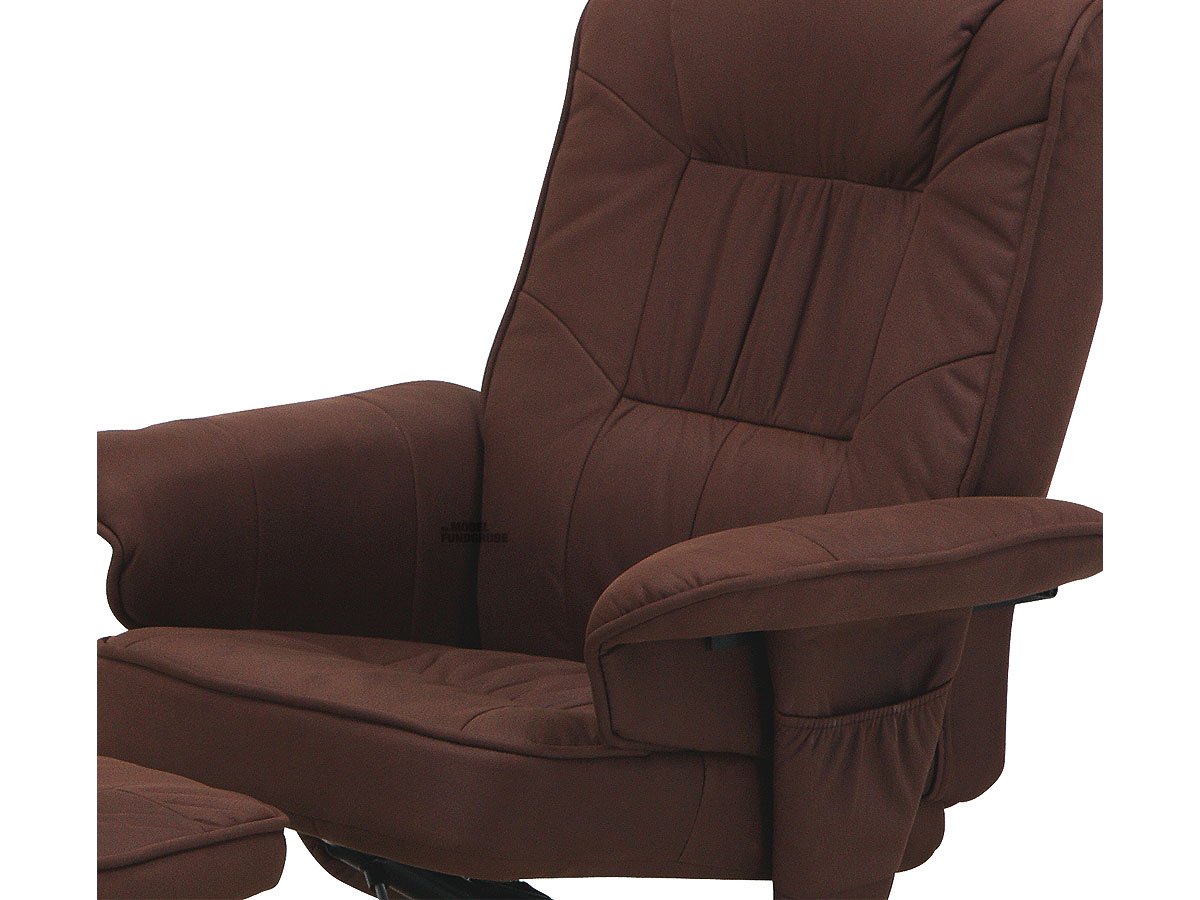 Relaxsessel braun Microfaserbezug - Hocker - FRACO