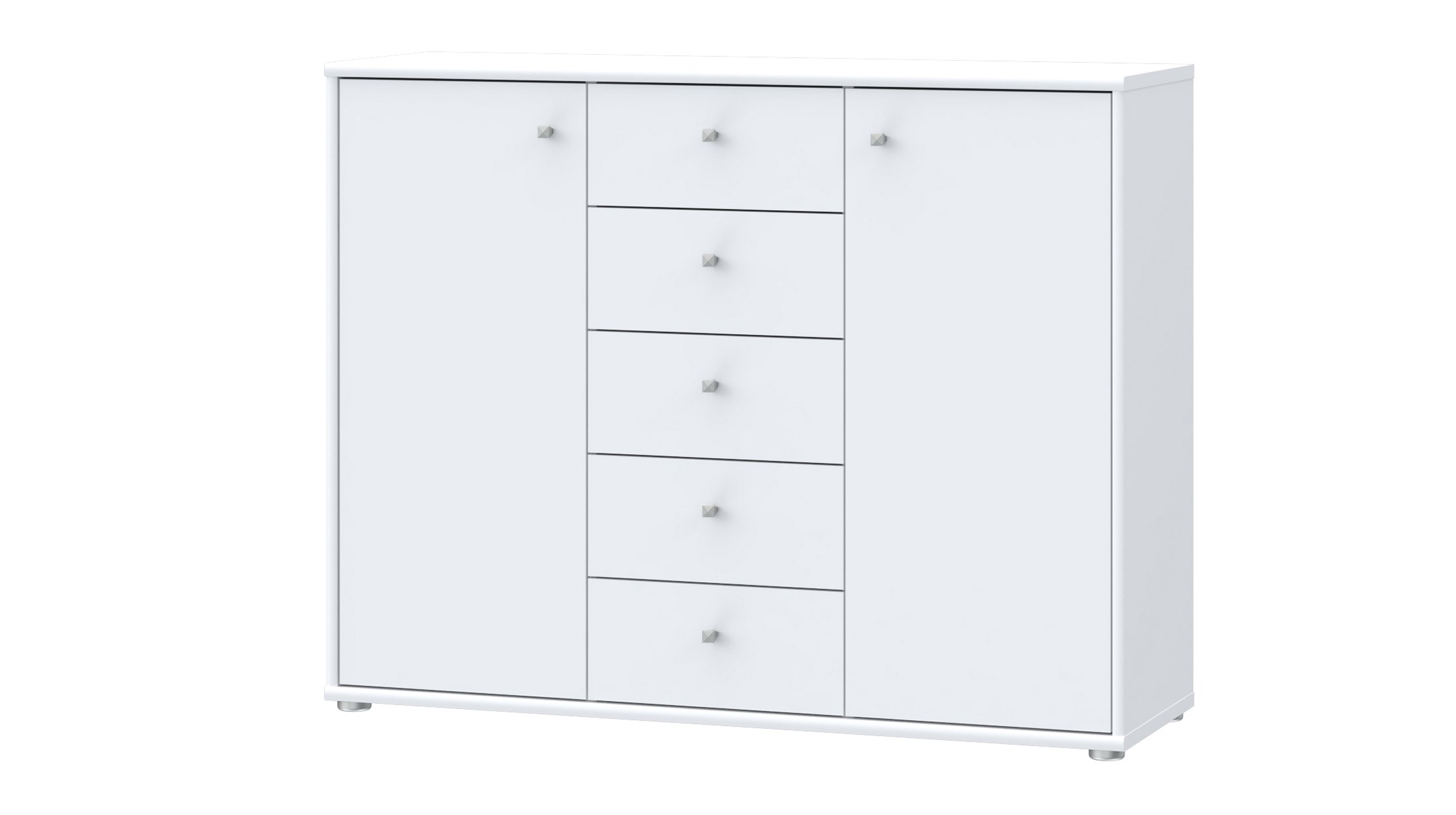 Kommode weiß 109 cm 2-türig - TEMPRA Kommode weiß 109 cm 2-türig - TEMPRA