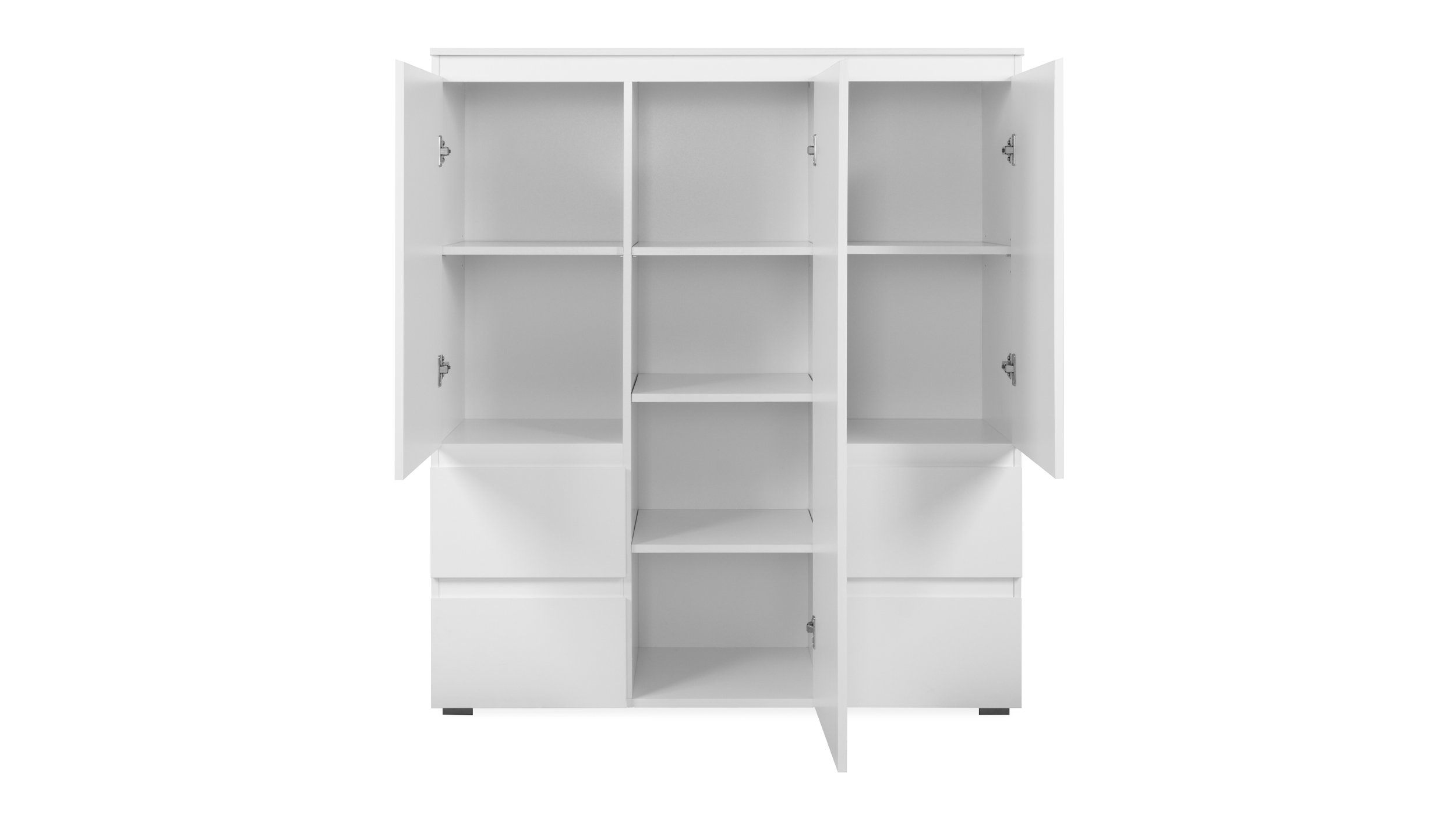 Highboard mit 4 Schubladen - weiß matt 116 cm - IMAGE