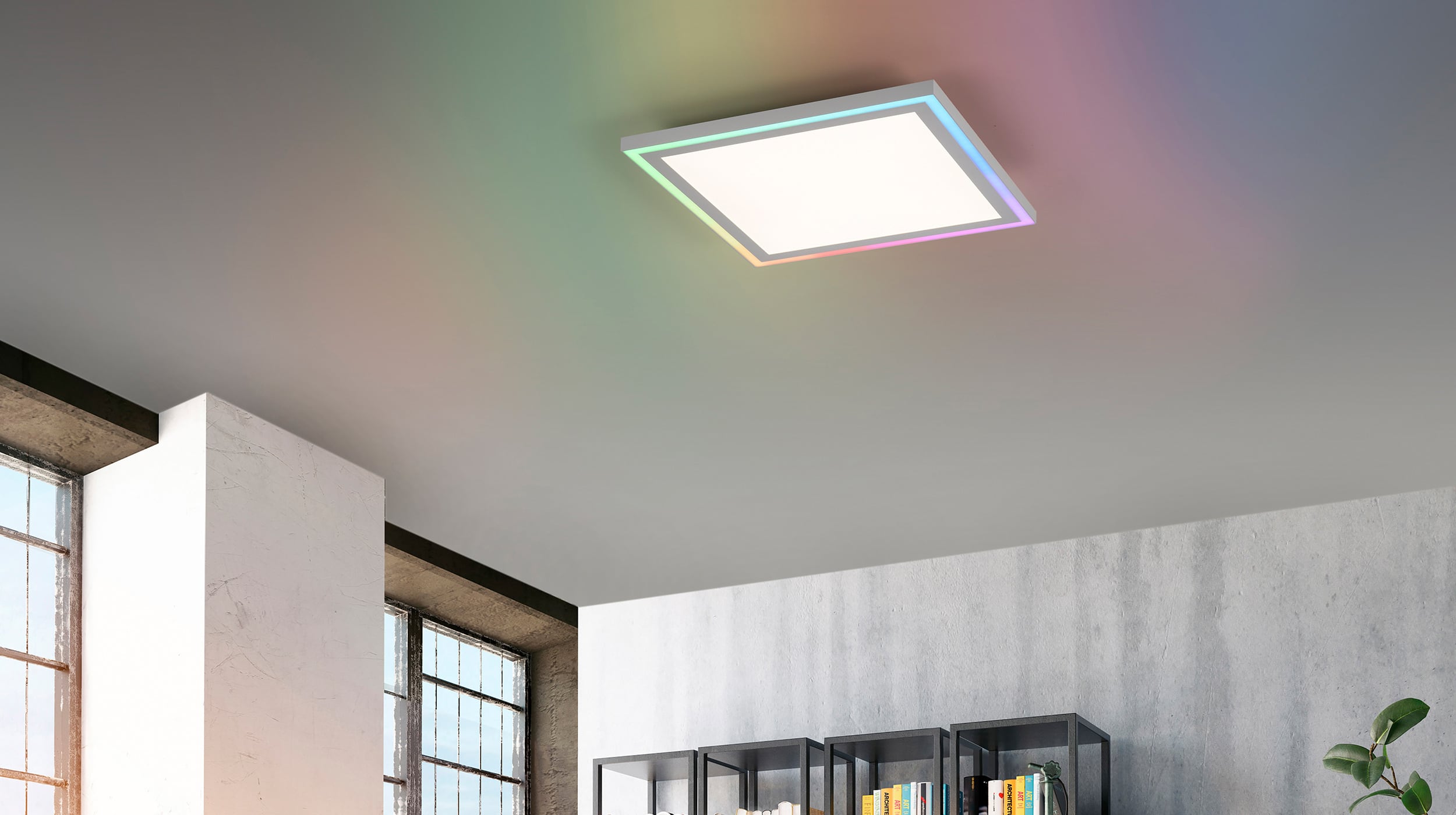 Deckenleuchte LED weiß 40 cm mit RGB-Farbwechsel - EDGING
