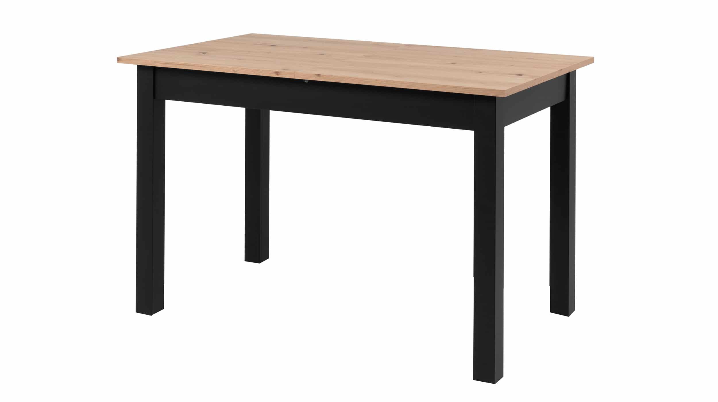 Esstisch 120 - 160 cm ausziehbar Artisan Eiche - COBURG Esstisch 120 - 160 cm Sonoma Eiche - Schwarz - COBURG