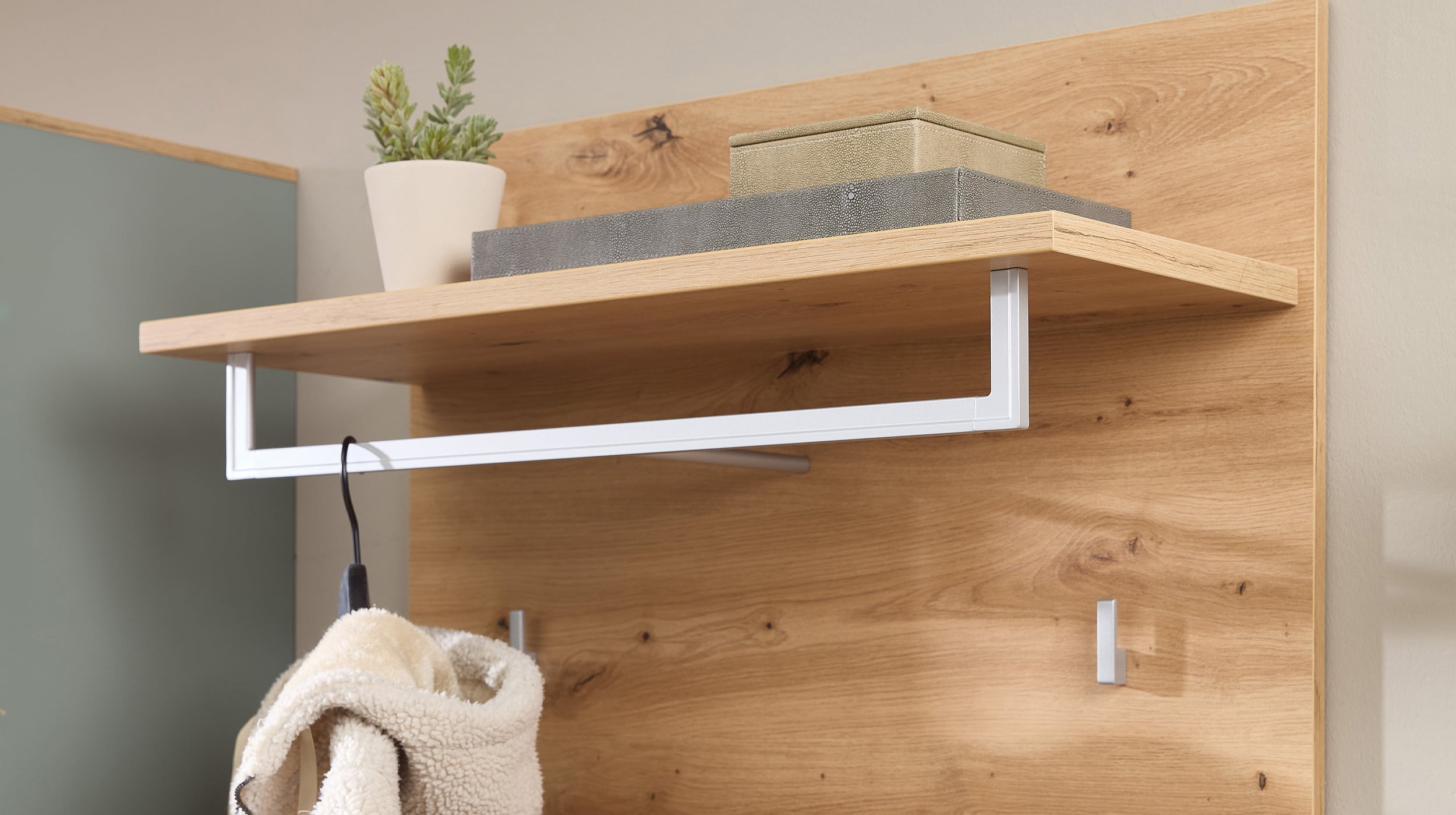 Wandgarderobe Paneel Artisan Eiche 78 x 117 cm - BARI