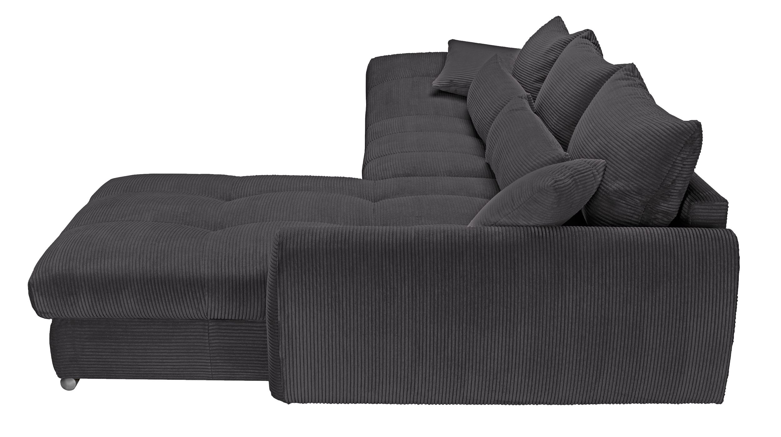 Ecksofa Cord anthrazit 335 x 225 cm - VERONA