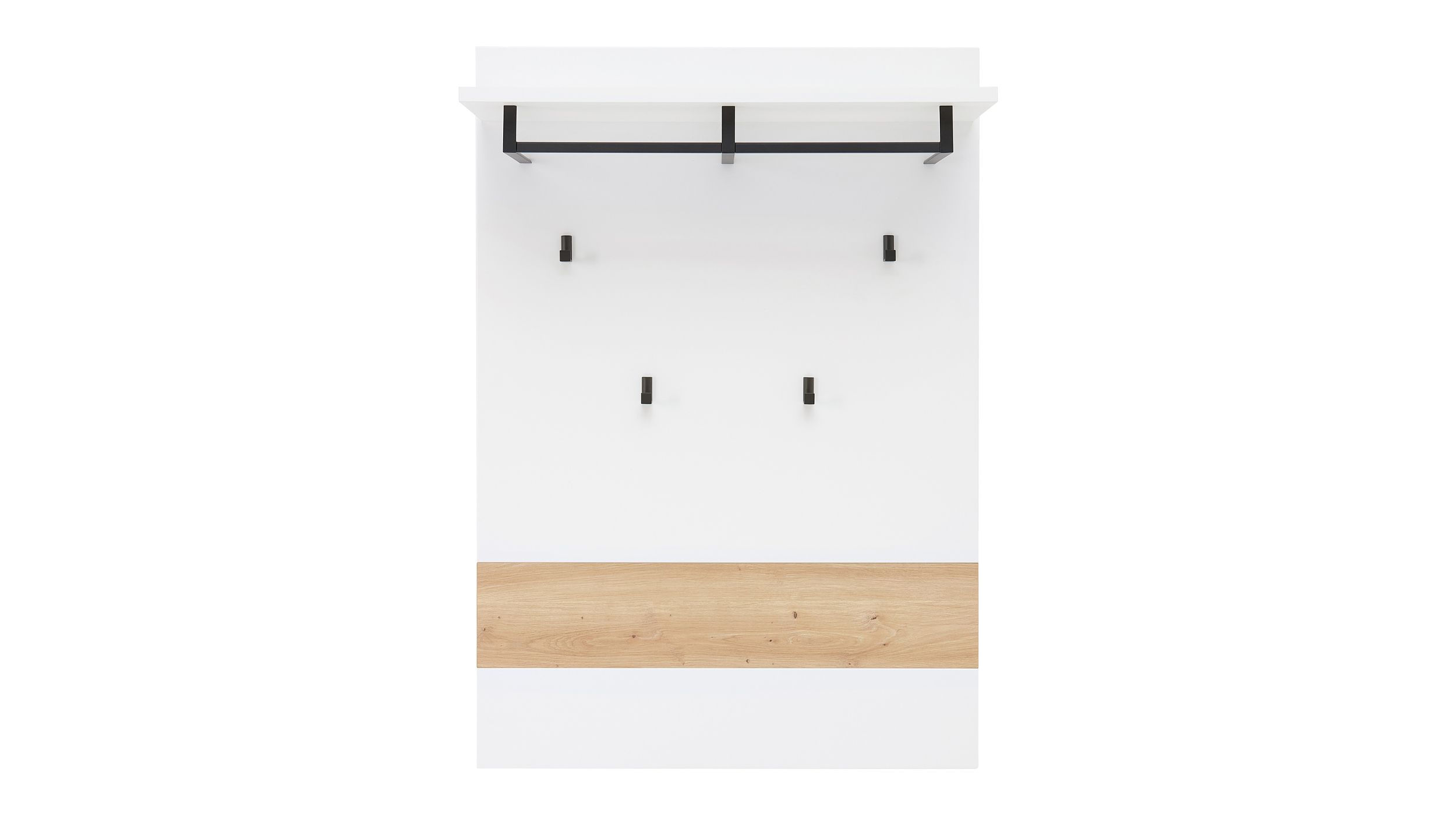 Wandgarderobe Paneele weiß - Artisan Eiche - 80 cm - MEMPHIS Wandgarderobe Paneele weiß - Artisan Eiche - 80 cm - MEMPHIS