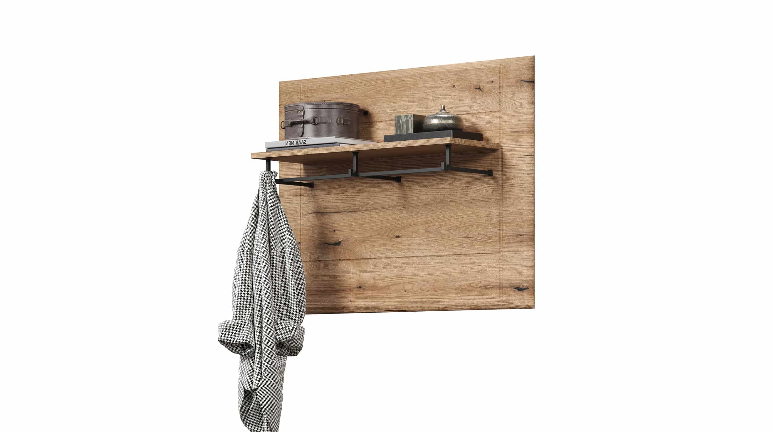 Wandgarderobe Paneel 91 x70 cm Eiche - JARON Wandgarderobe Paneel 91 cm Eiche - JARON