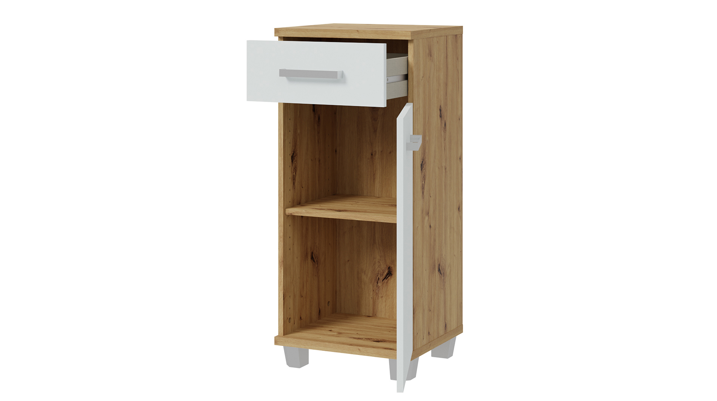 Bad Unterschrank lichtgrau - Artisan Eiche 40 cm - VERIS
