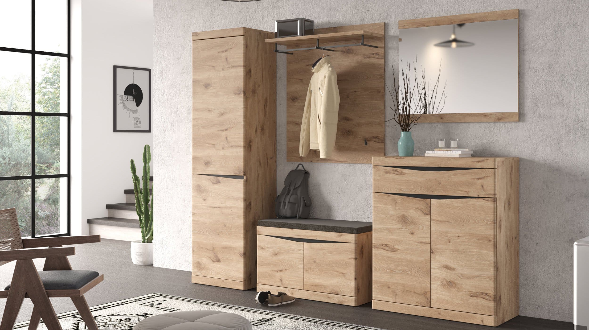 Garderobenschrank Viking Eiche 54 x 197 cm - TWIST