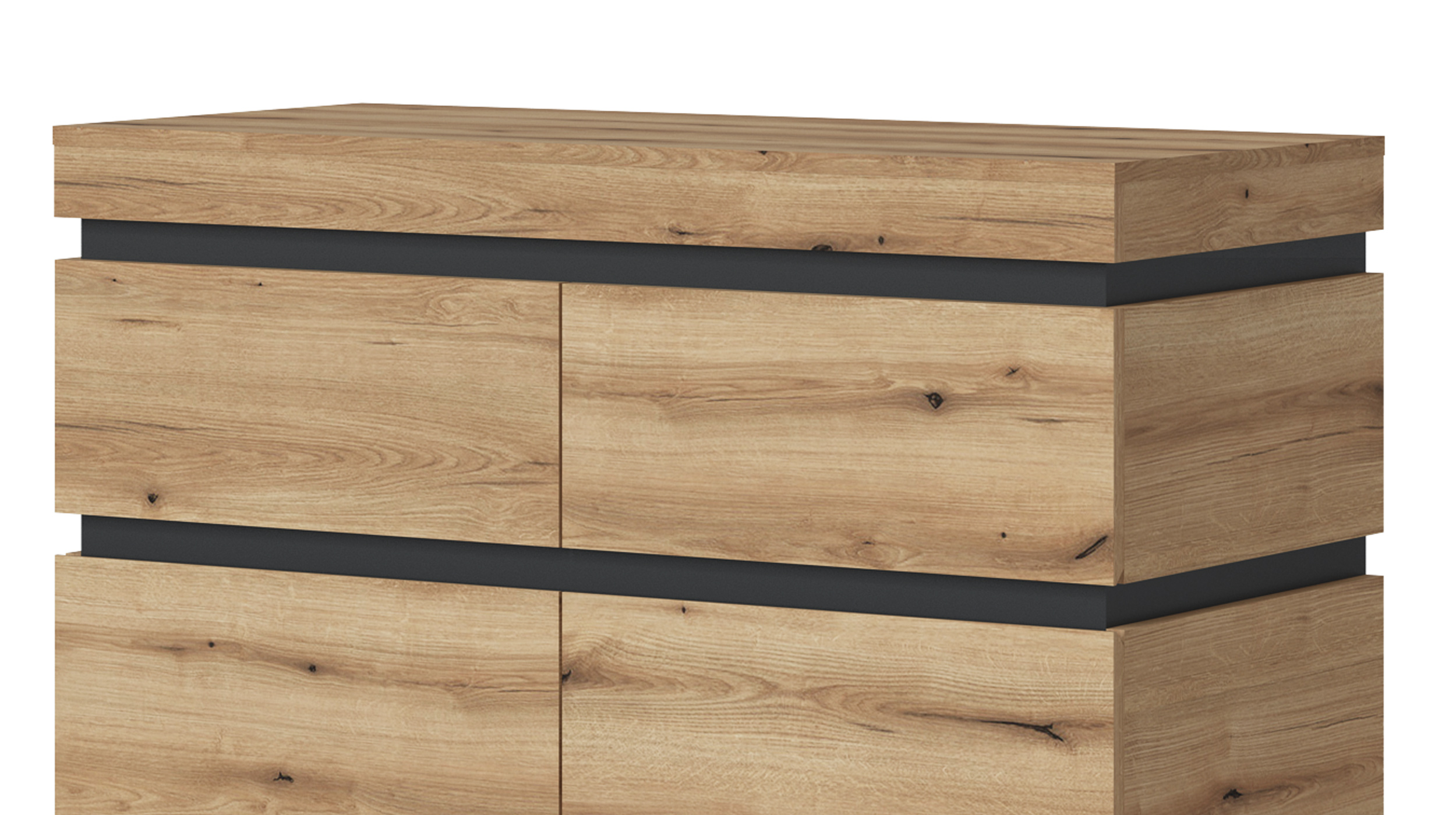 Garderobenkommode Coast Evoke Eiche - grau 101 cm - CORTE