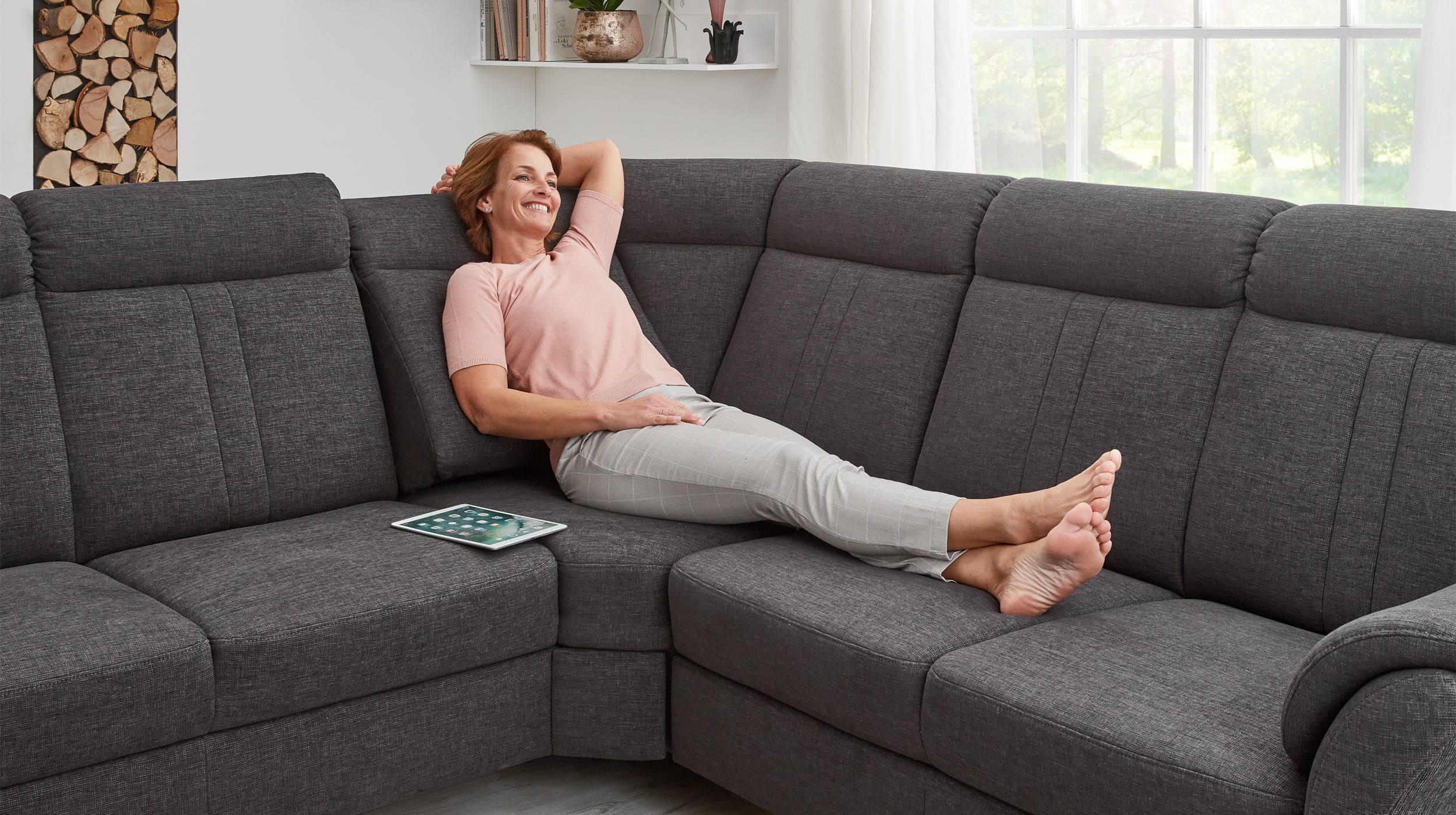 Couchliebe® Wohnlandschaft planbar - anthrazit - Premium Version - VINCENTO
