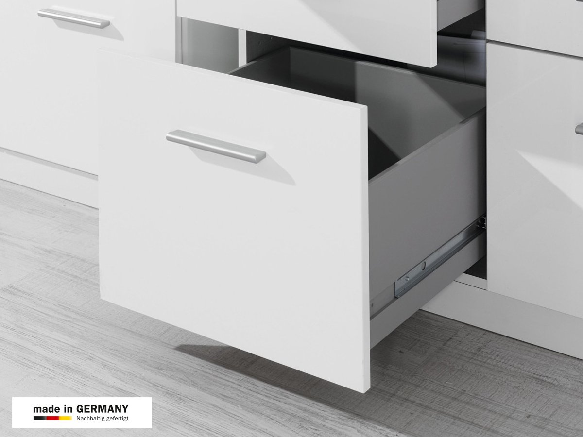Kleiderschrank weiß hochglanz 91 cm 2-türig - CELLE