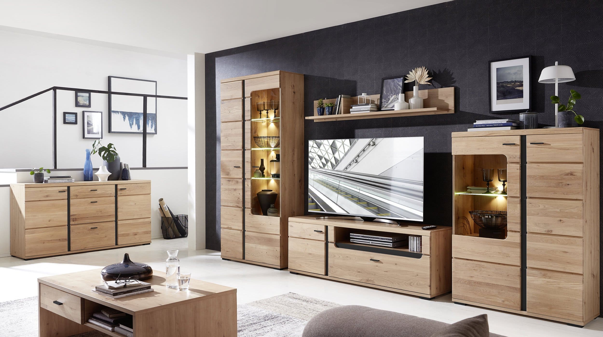 Sideboard Altesche teilmassiv gebürstet 170 cm - SONOS