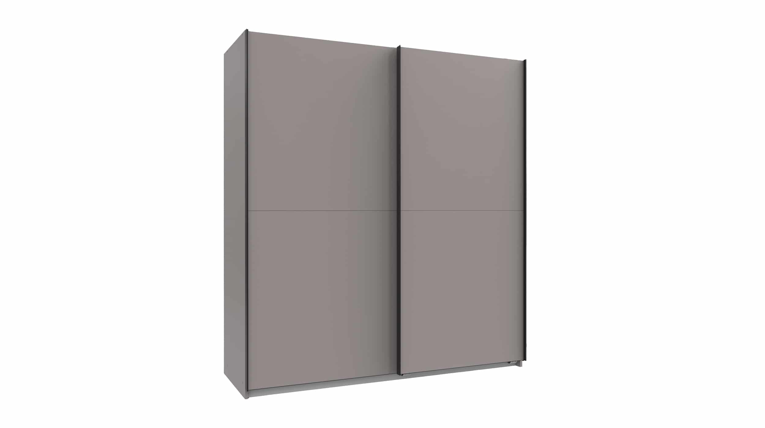 Schwebetürenschrank grau 180 cm - AUGSBURG Schwebetürenschrank grau 180 cm - AUGSBURG
