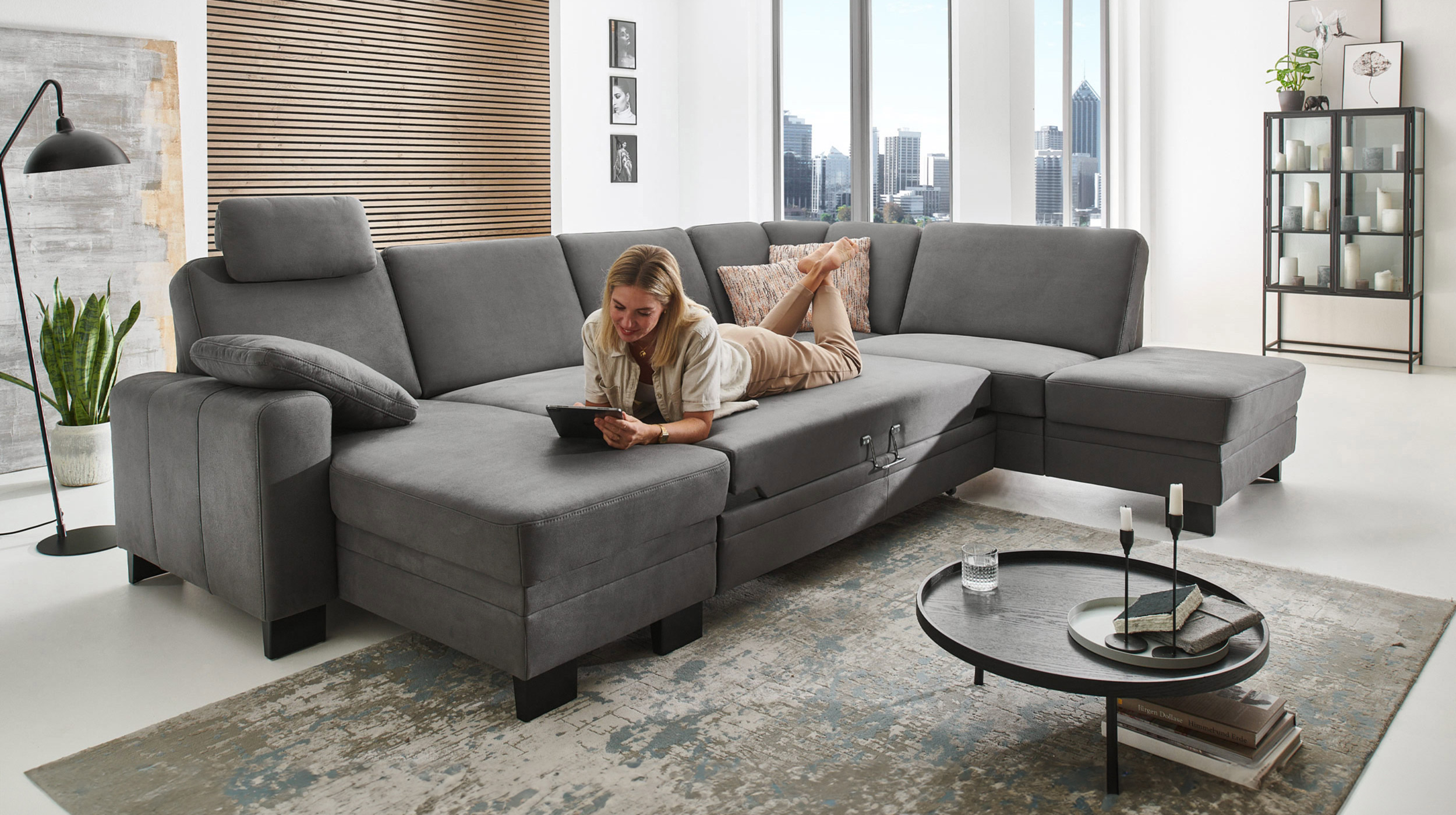 Couchliebe® Wohnlandschaft planbar - anthrazit - Premium Version - CINCINATTI