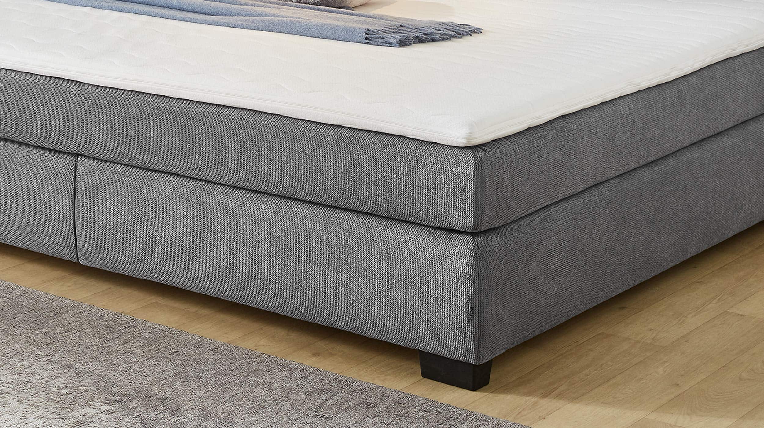 Boxspringbett 240 x 200 cm grau Microfaser- FAMILY